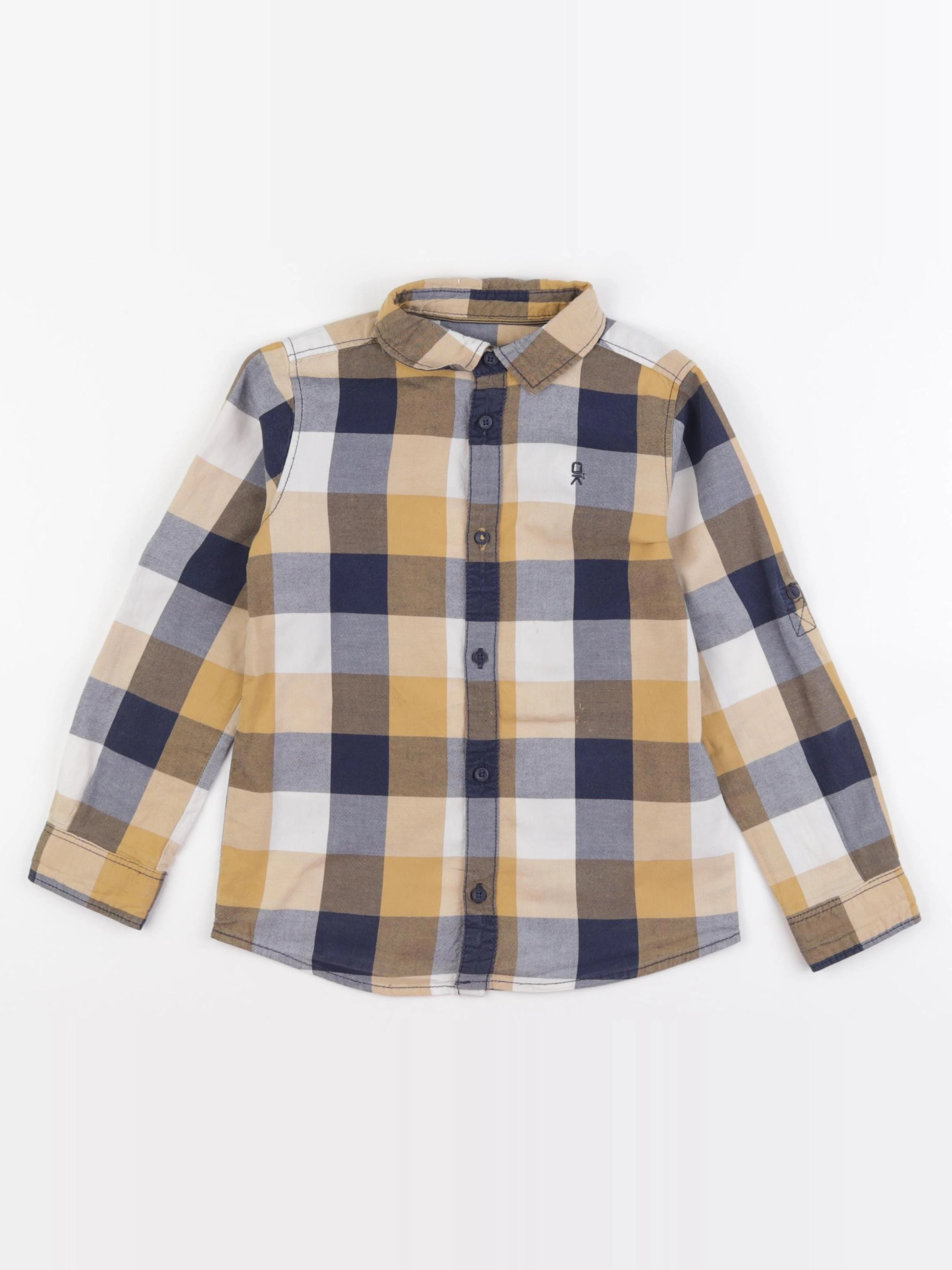 Okaidi - chemise jaune, bleu - 5 ans