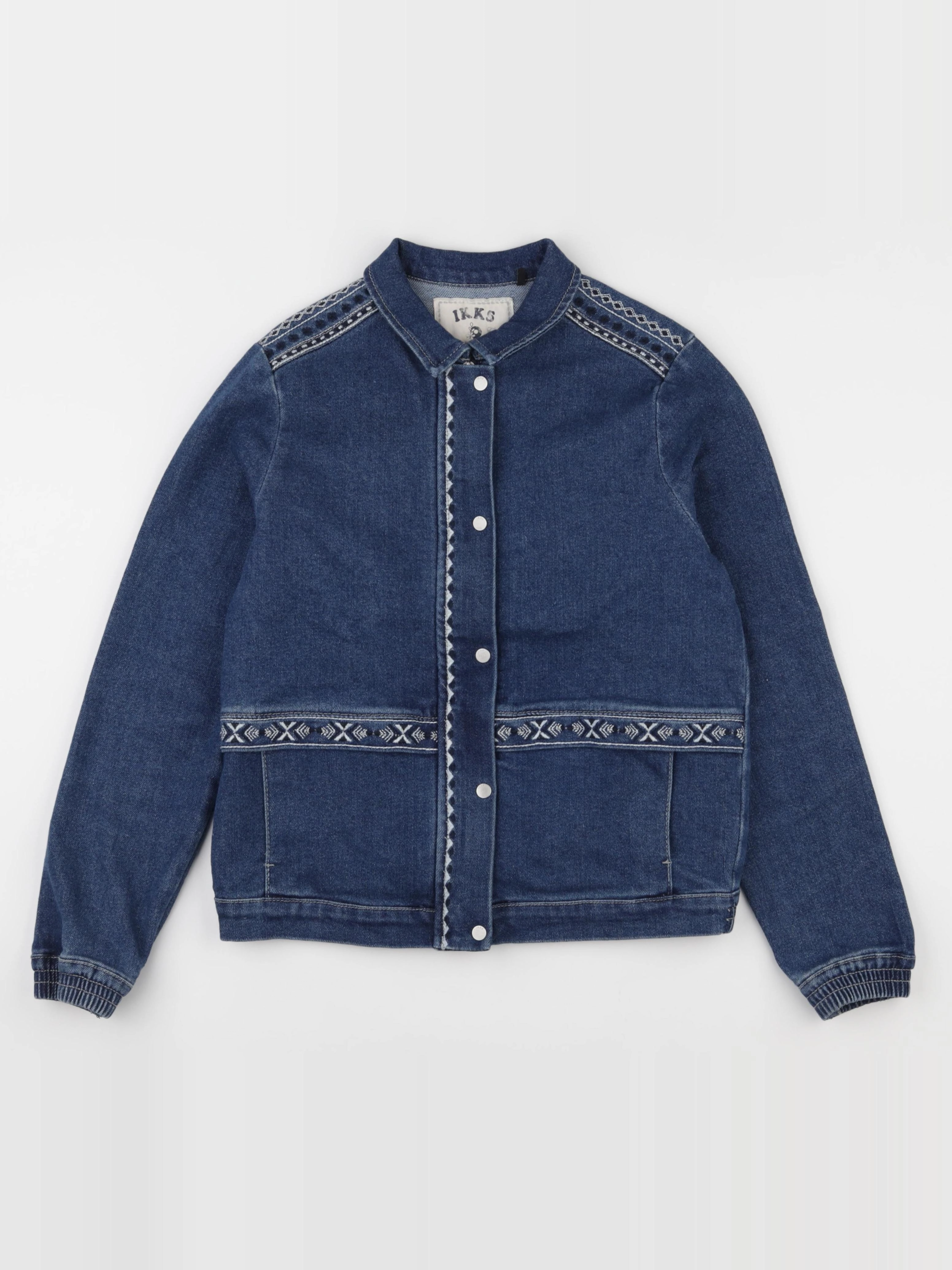 IKKS - veste imprimé au dos bleu - 12 ans