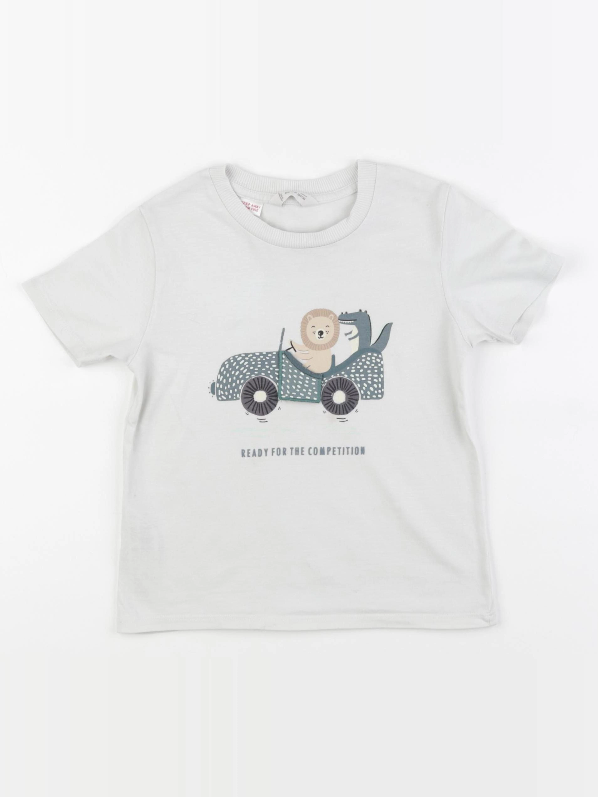 Mango - tee-shirt gris - 3/4 ans