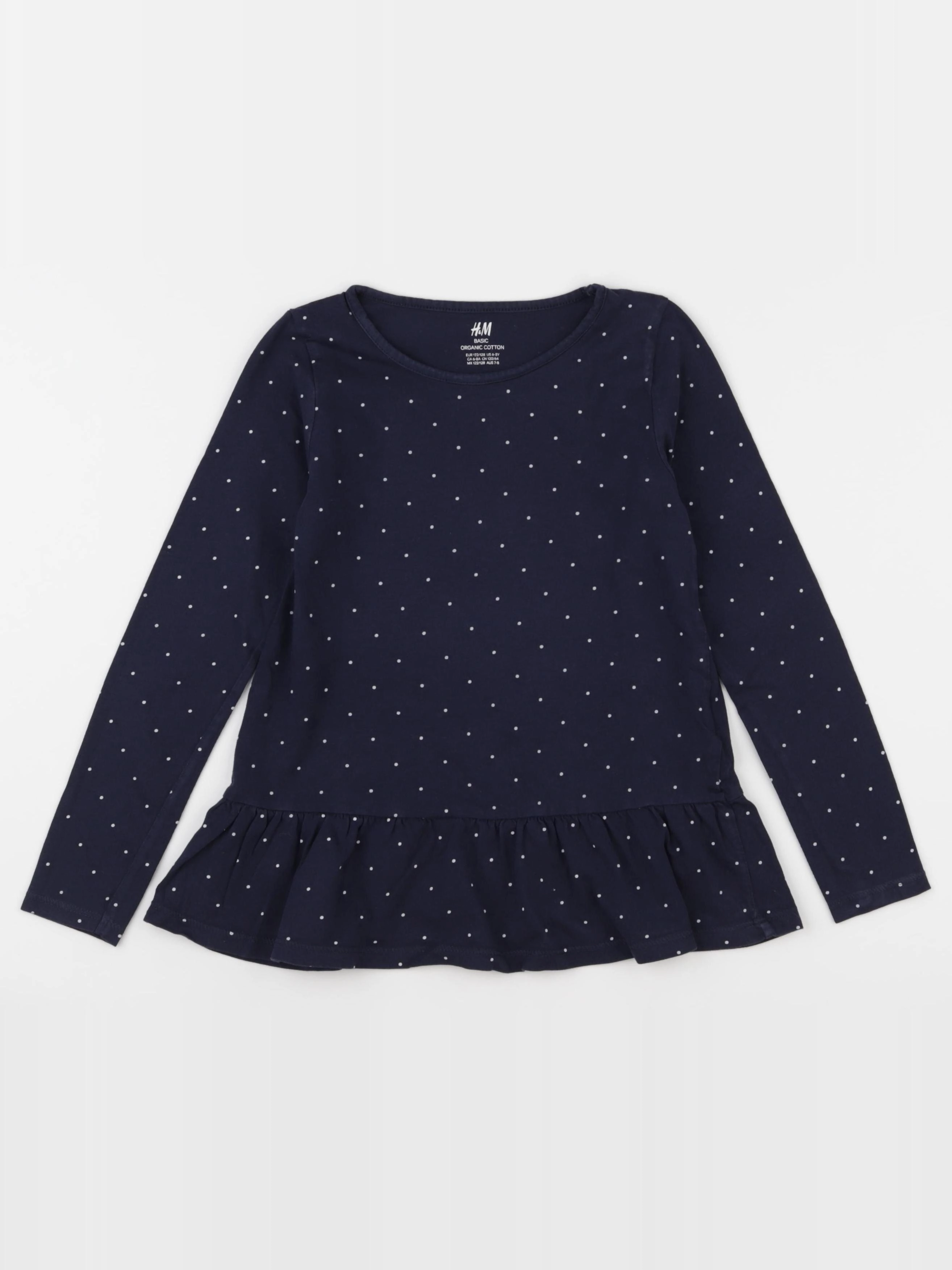 H&M - tee-shirt bleu - 6/8 ans