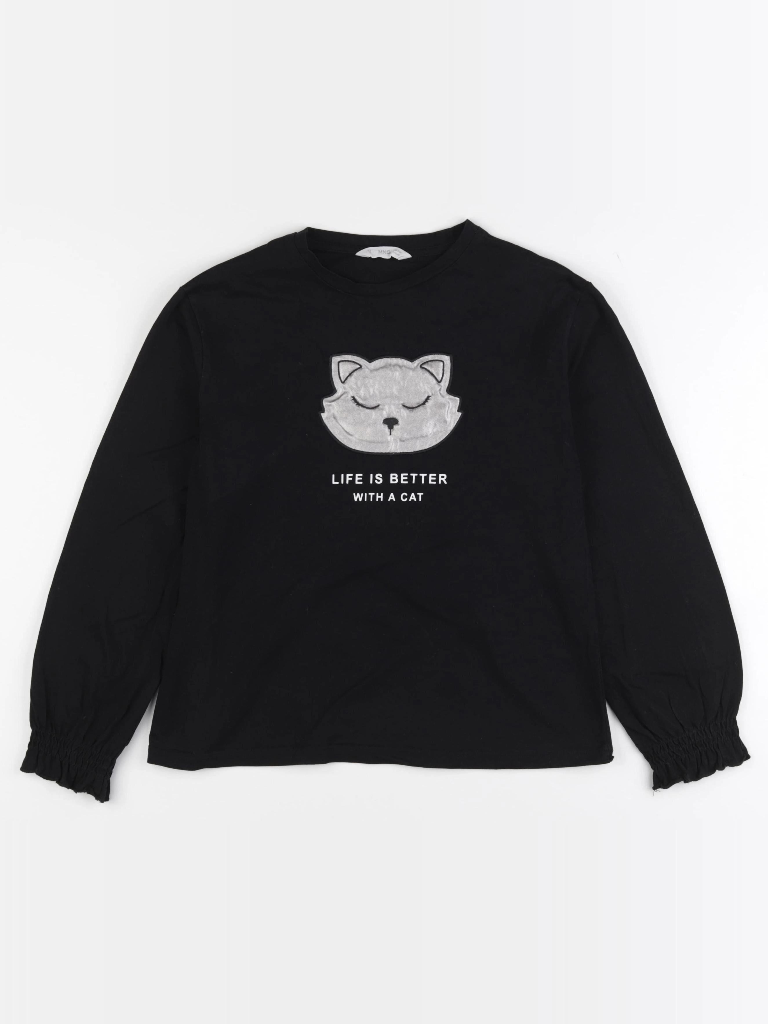 Mango - tee-shirt noir - 10 ans