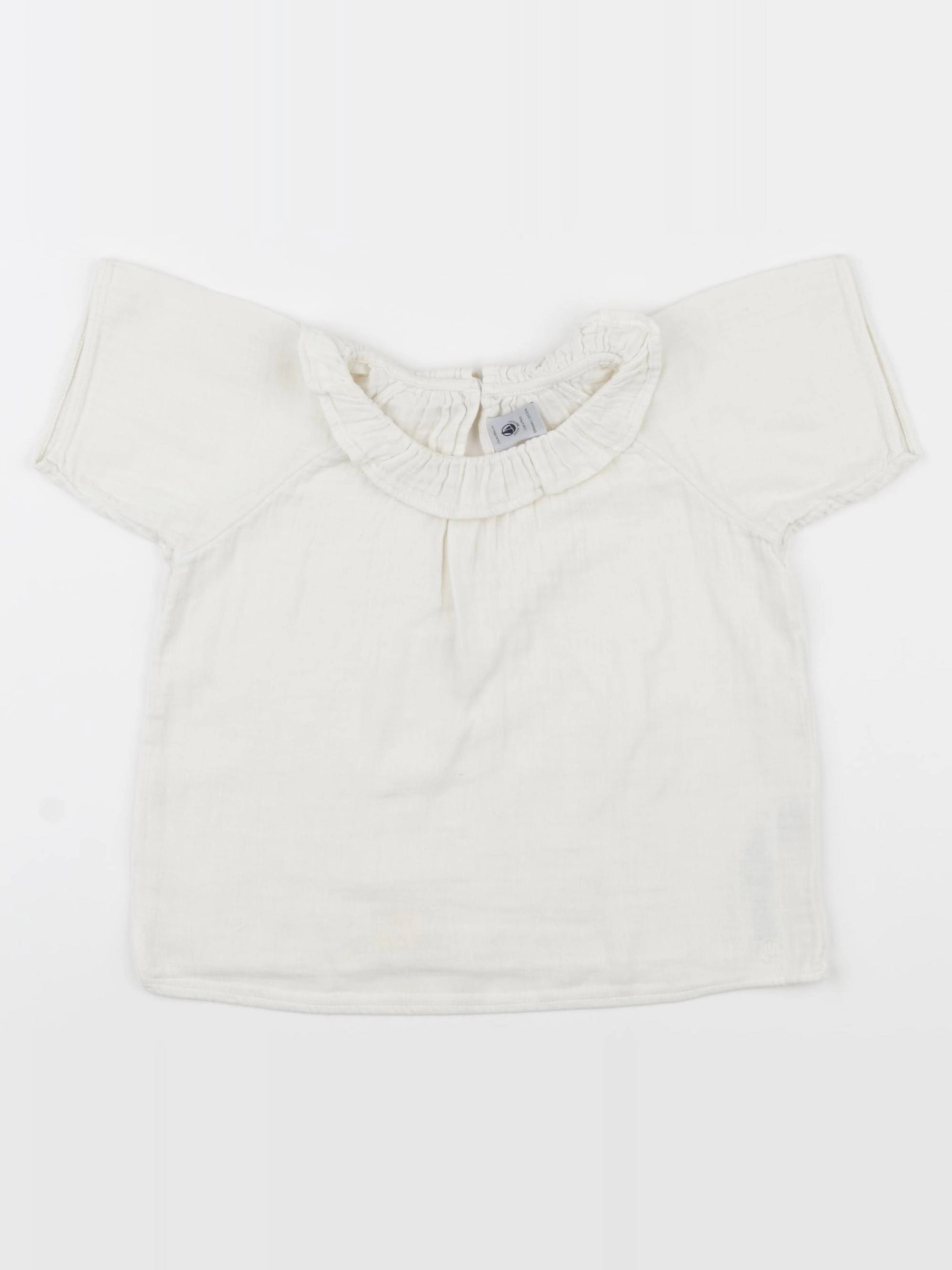 Petit Bateau - blouse blanc - 24 mois