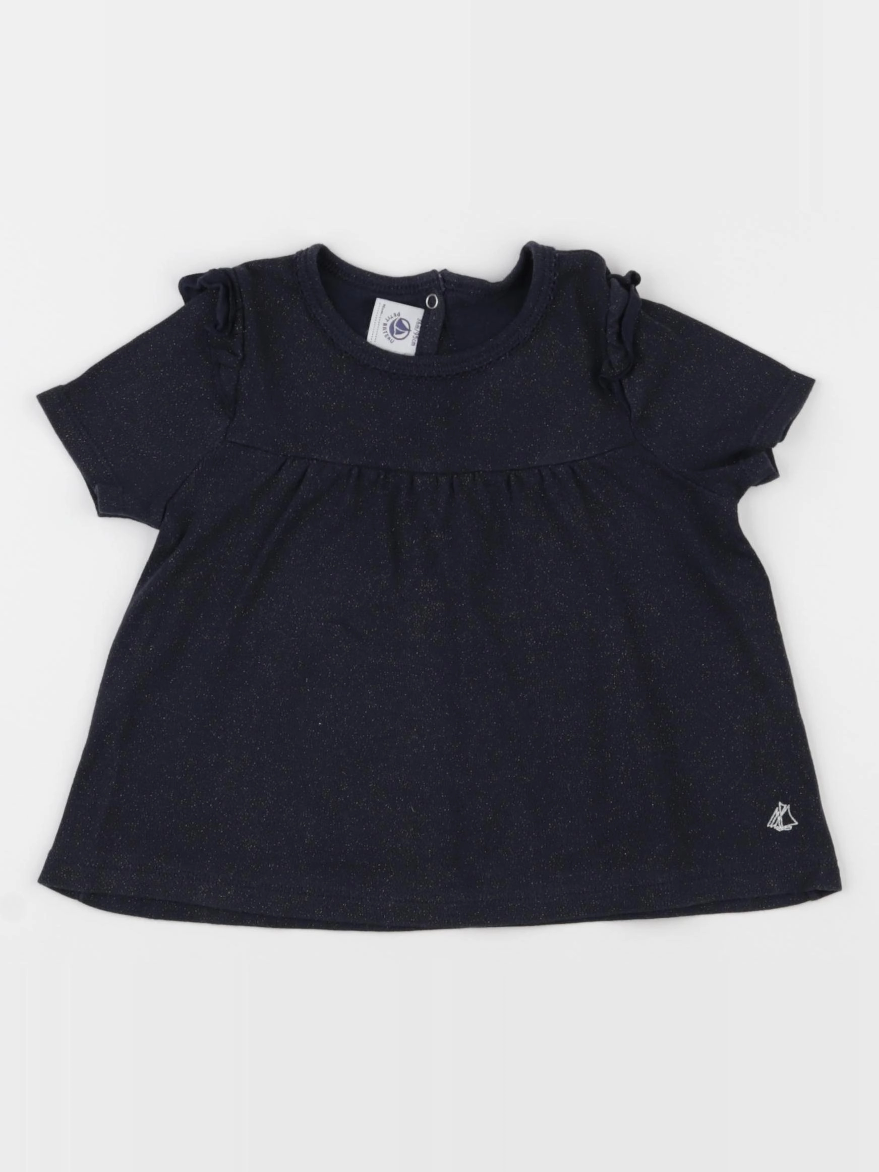 Petit Bateau - tee-shirt bleu, argent - 36 mois