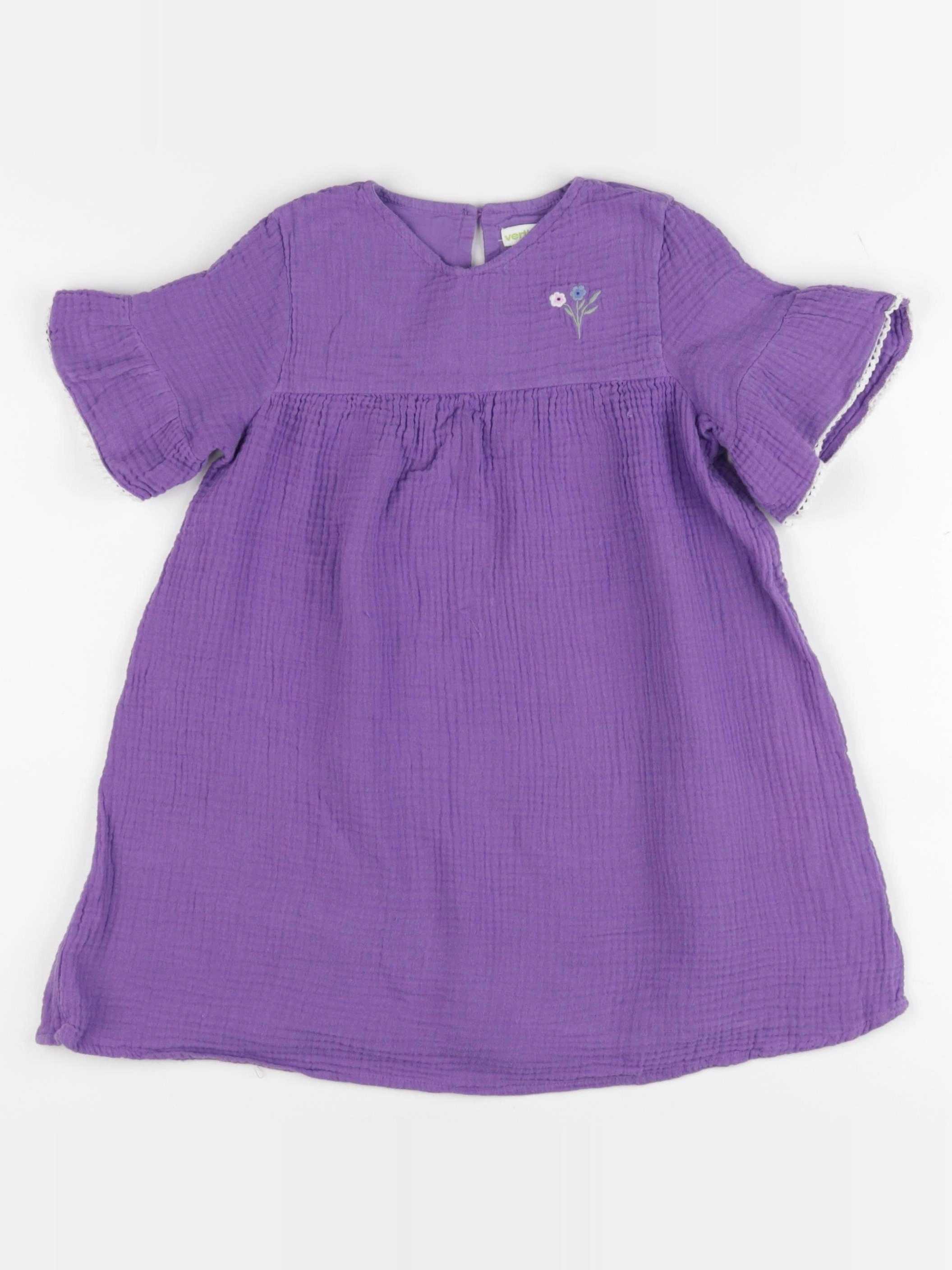 Vertbaudet - robe violet - 5 ans