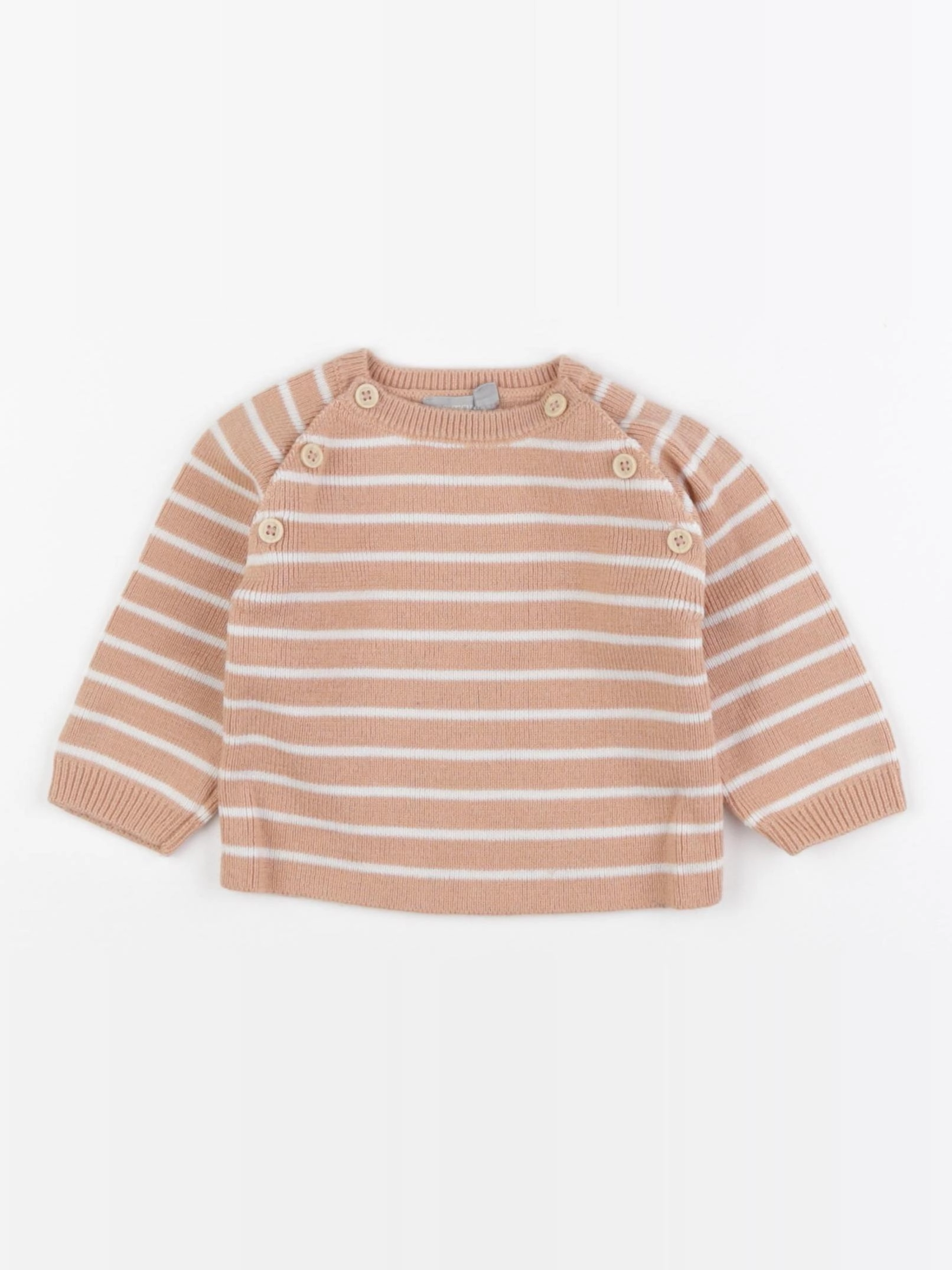 Boutchou - pull orange - 6 mois