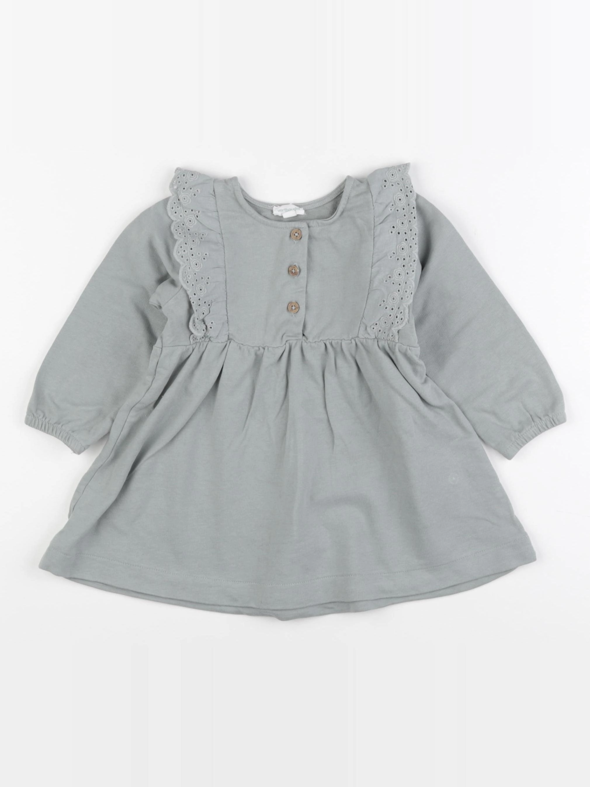 Vertbaudet - robe vert - 12 mois