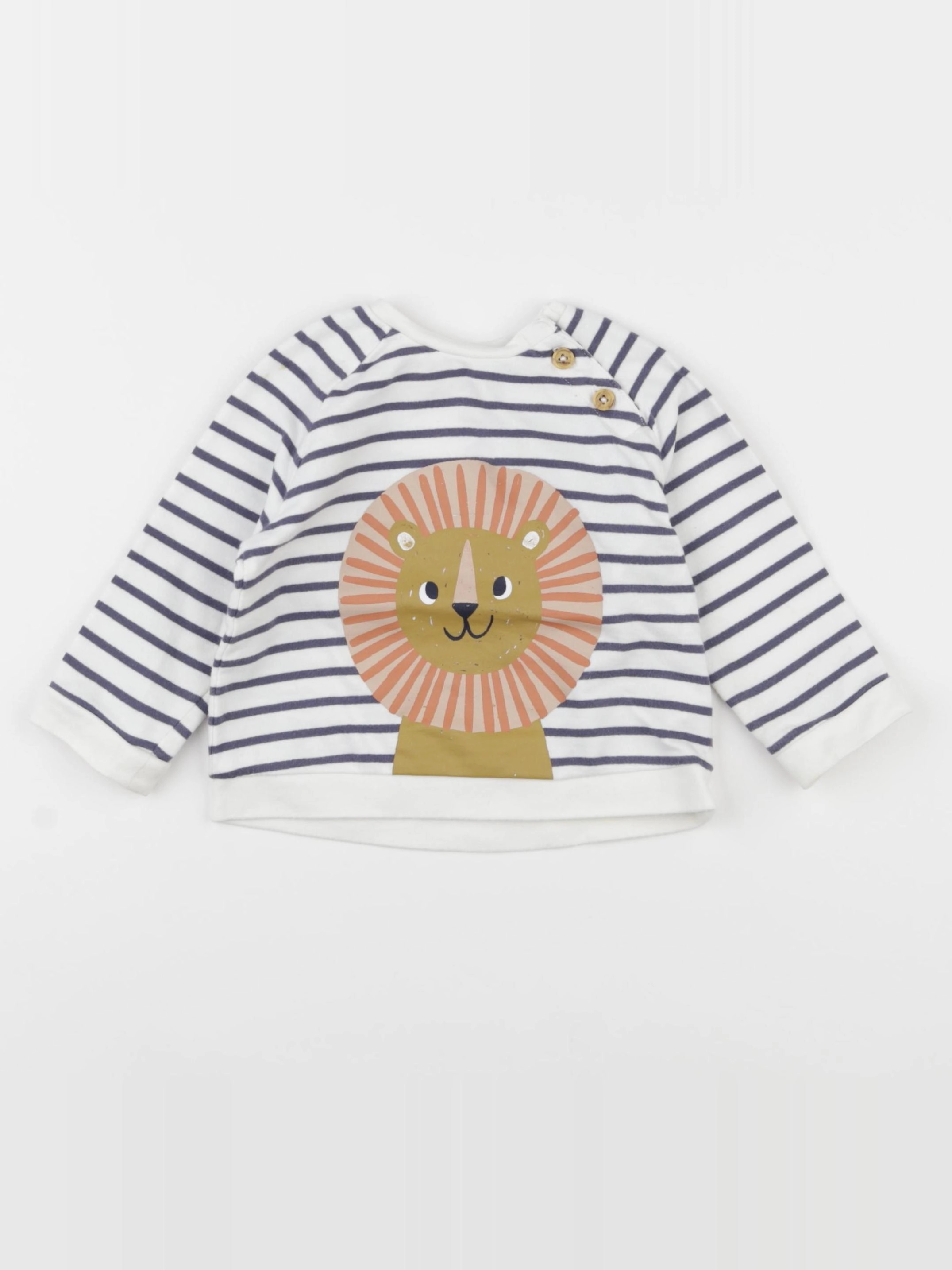 Vertbaudet - sweat blanc - 18 mois