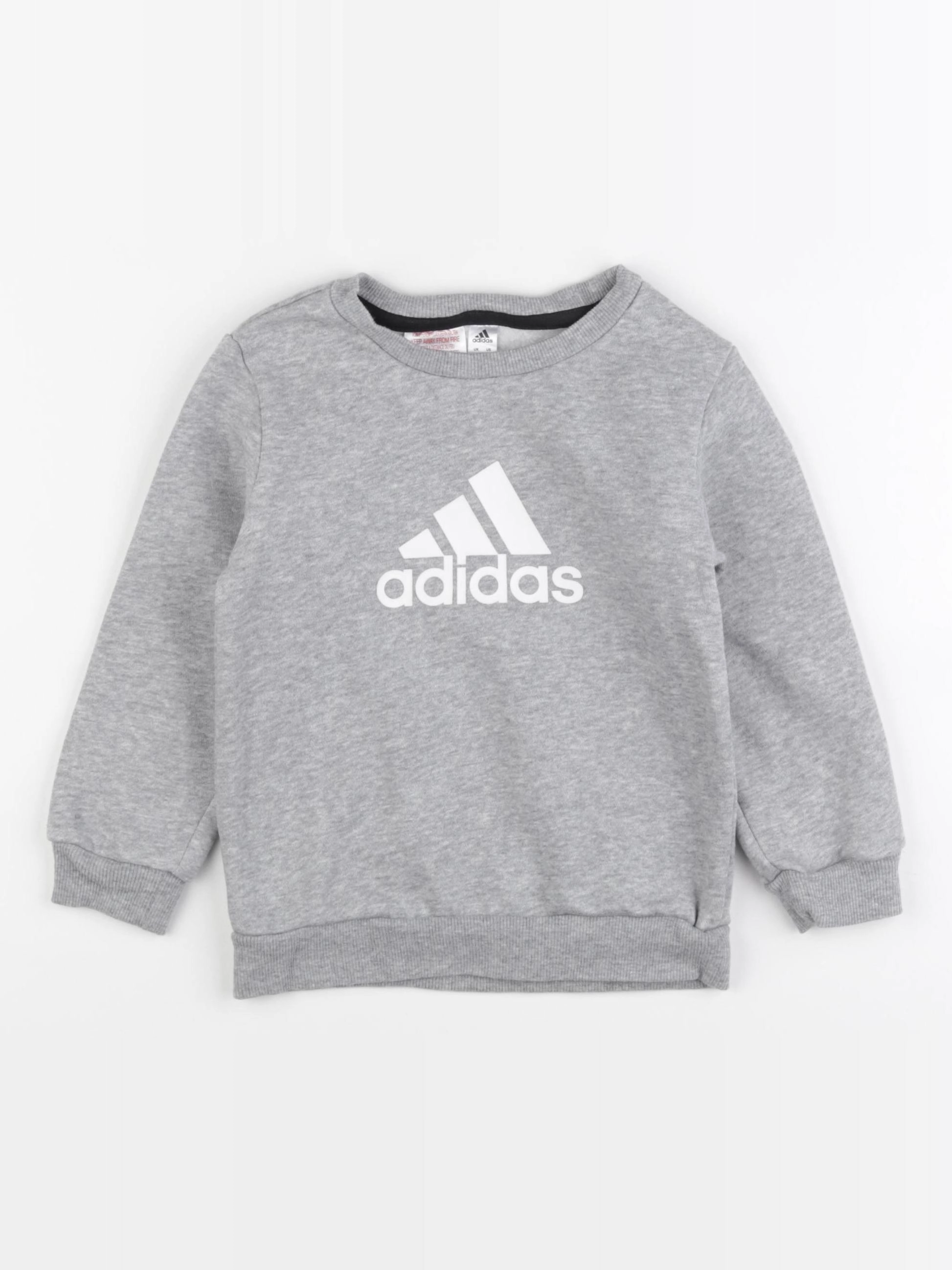 Adidas - sweat gris - 2/3 ans