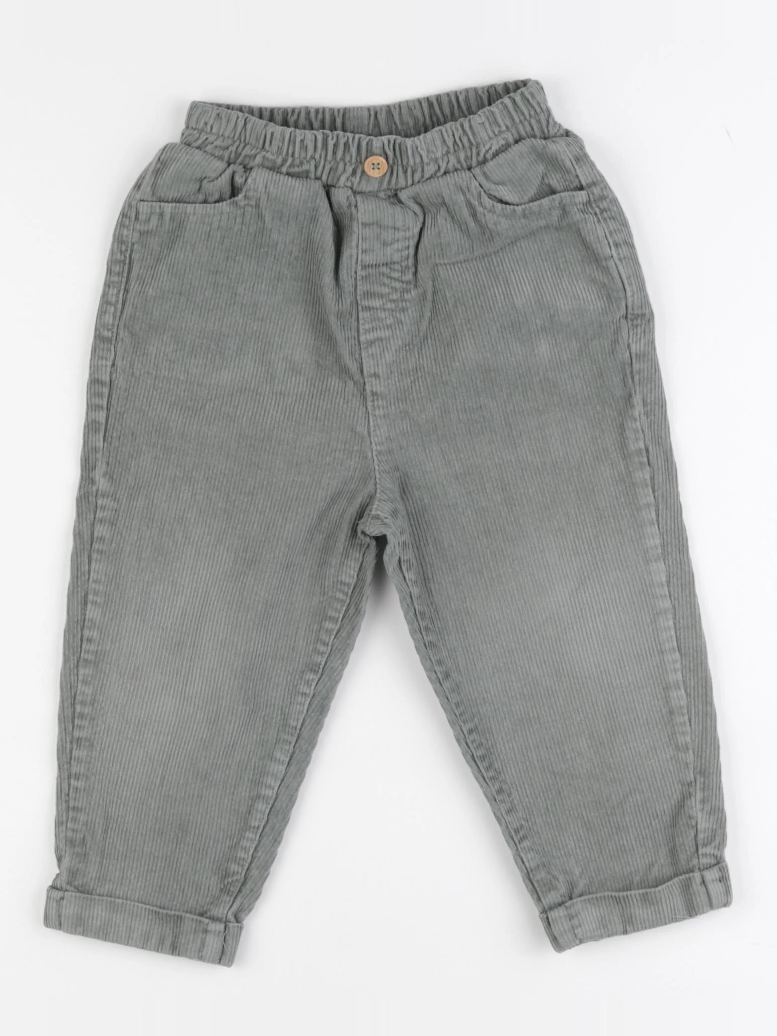 Vertbaudet - pantalon vert - 24 mois