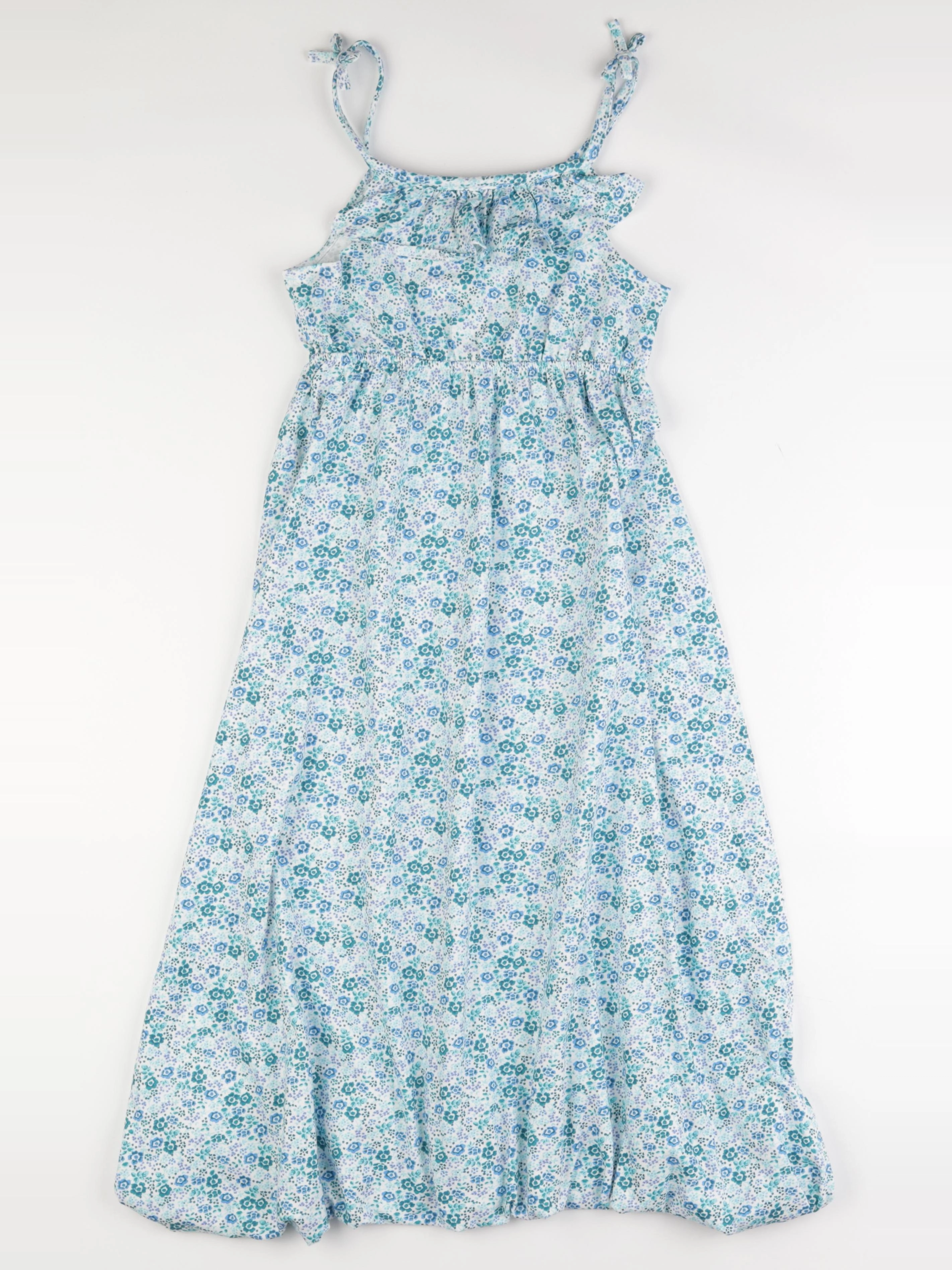 Vertbaudet - robe bleu, blanc - 10 ans