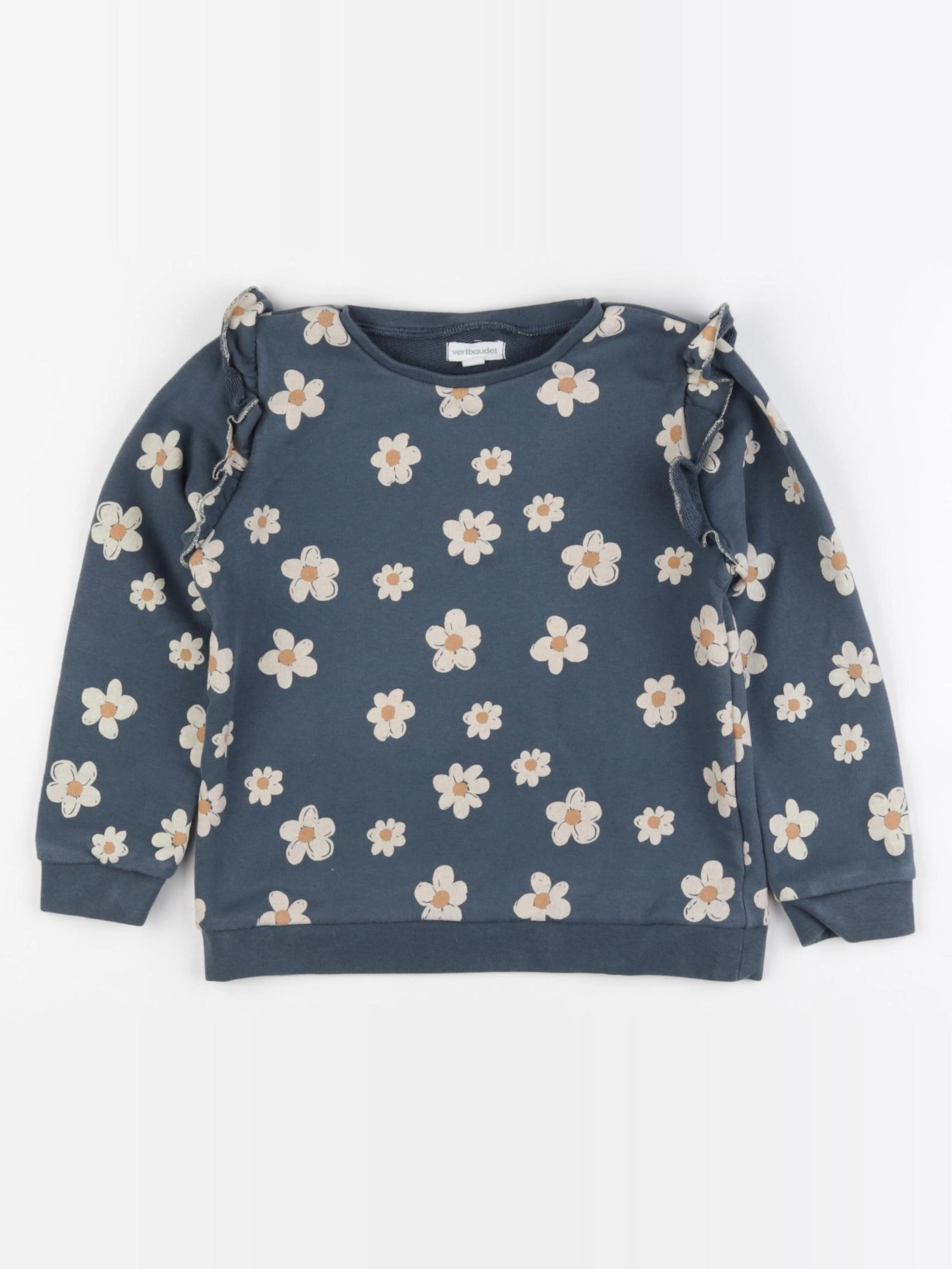 Vertbaudet - sweat bleu - 6 ans