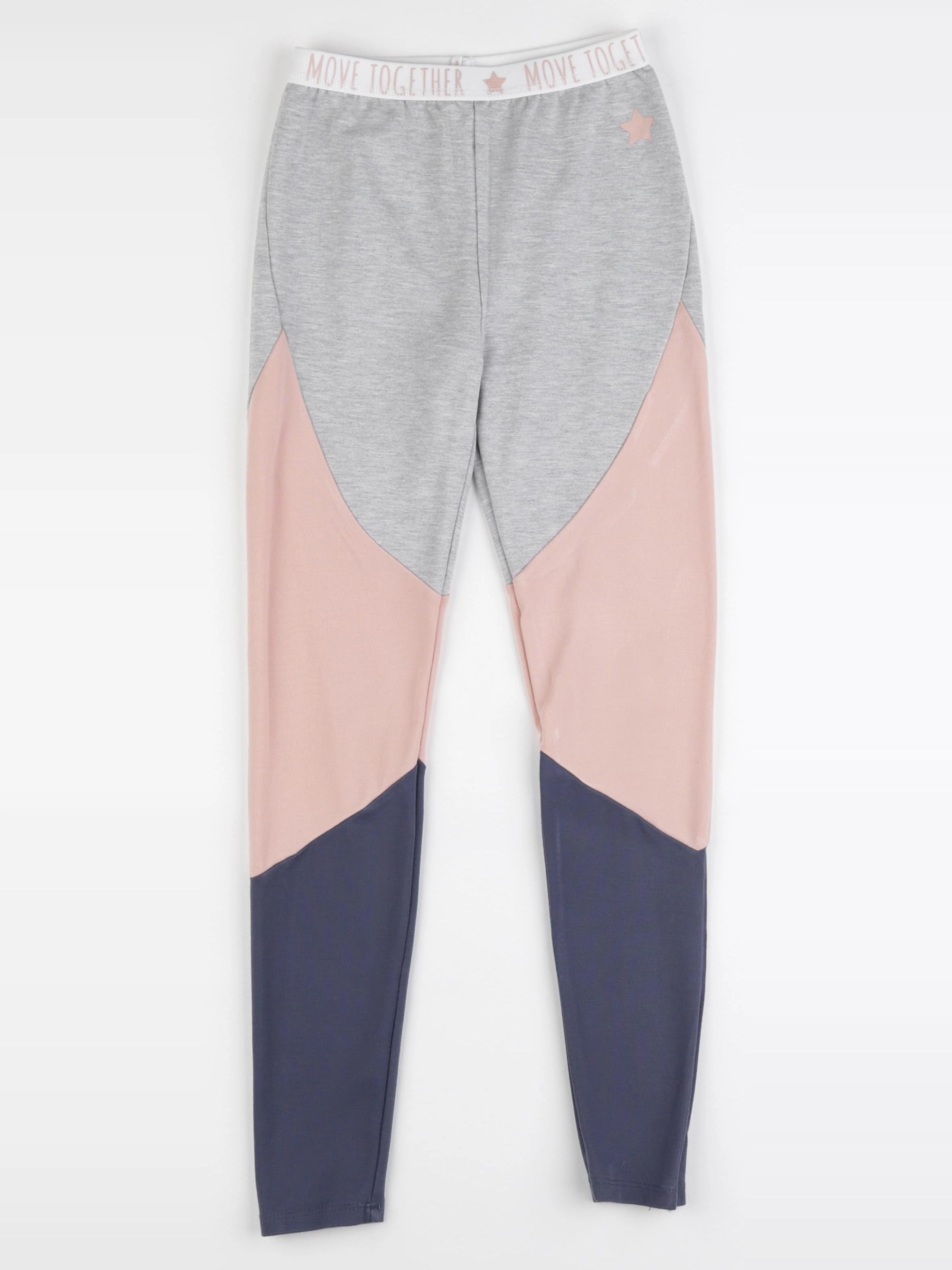 Vertbaudet - legging gris, rose - 10 ans