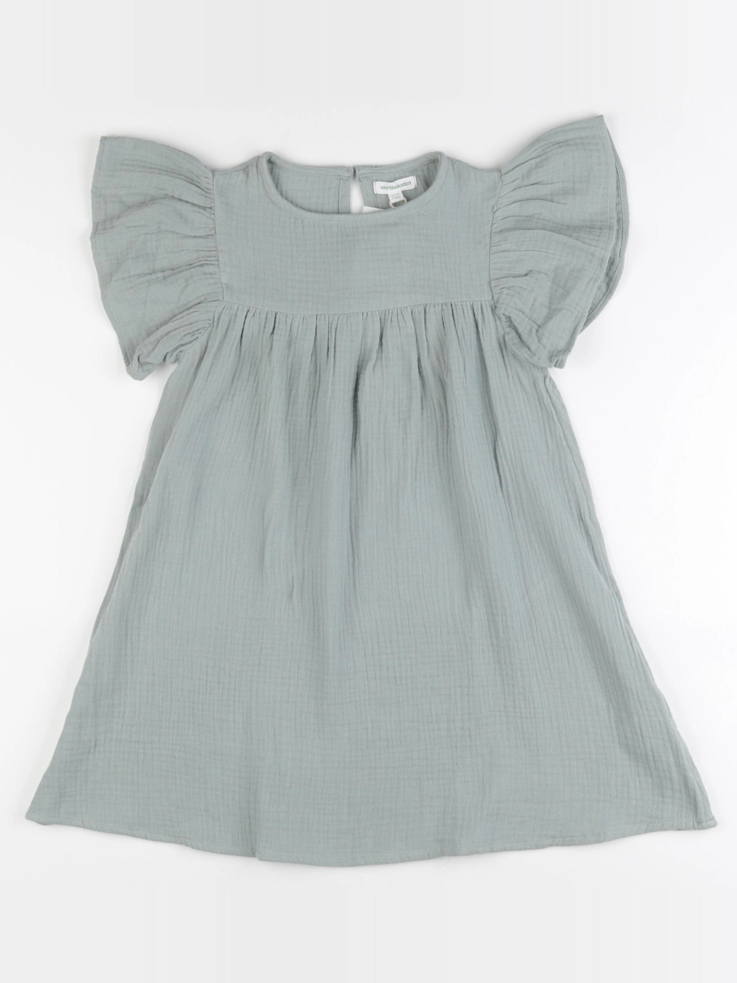 Vertbaudet - robe vert - 7 ans