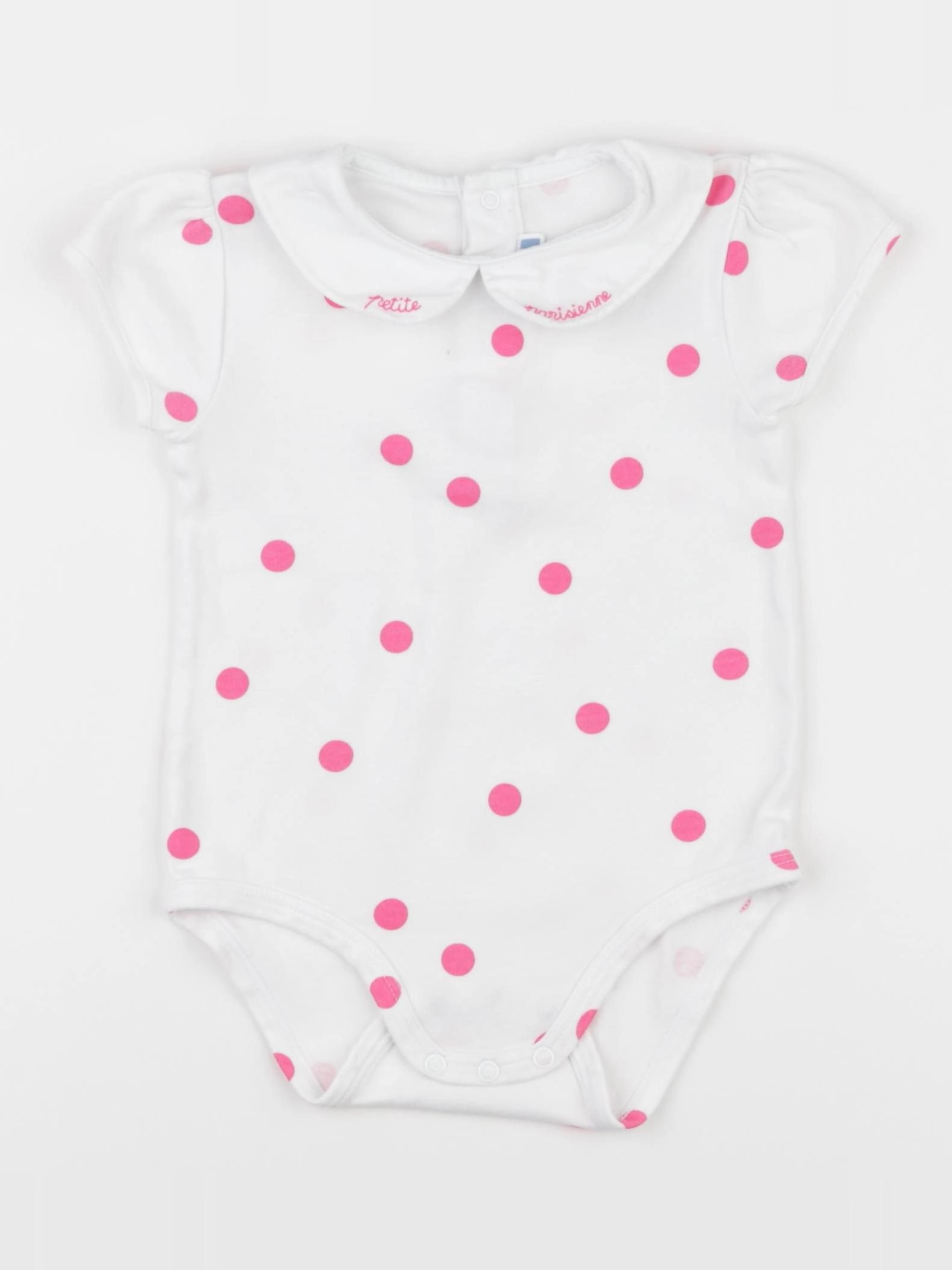 Jacadi - body à col blanc, rose - 36 mois