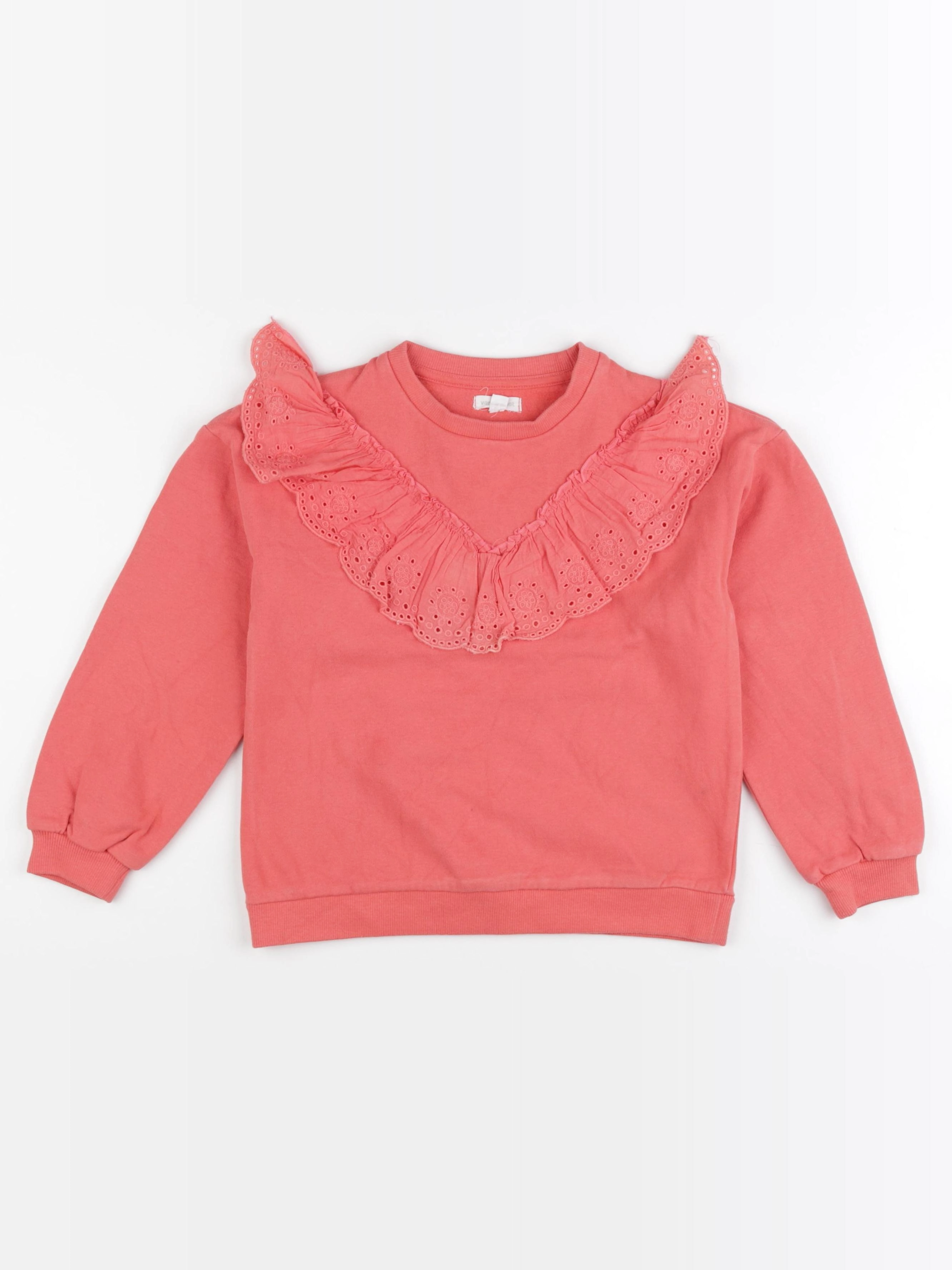 Vertbaudet - sweat orange - 9 ans