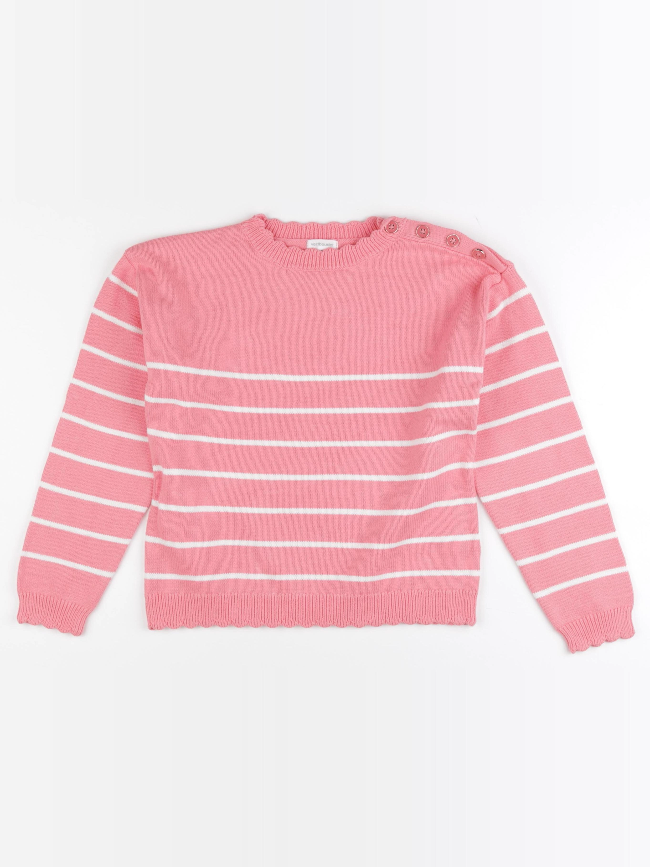 Vertbaudet - pull rose - 10 ans