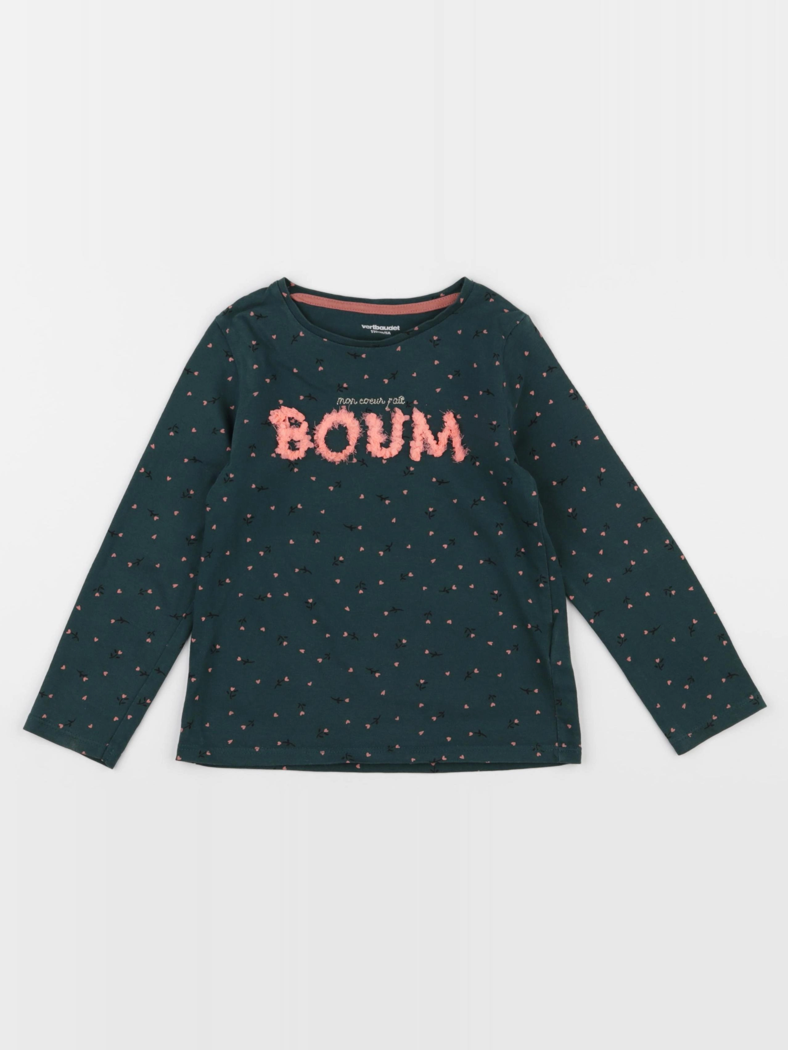 Vertbaudet - tee-shirt vert - 5 ans