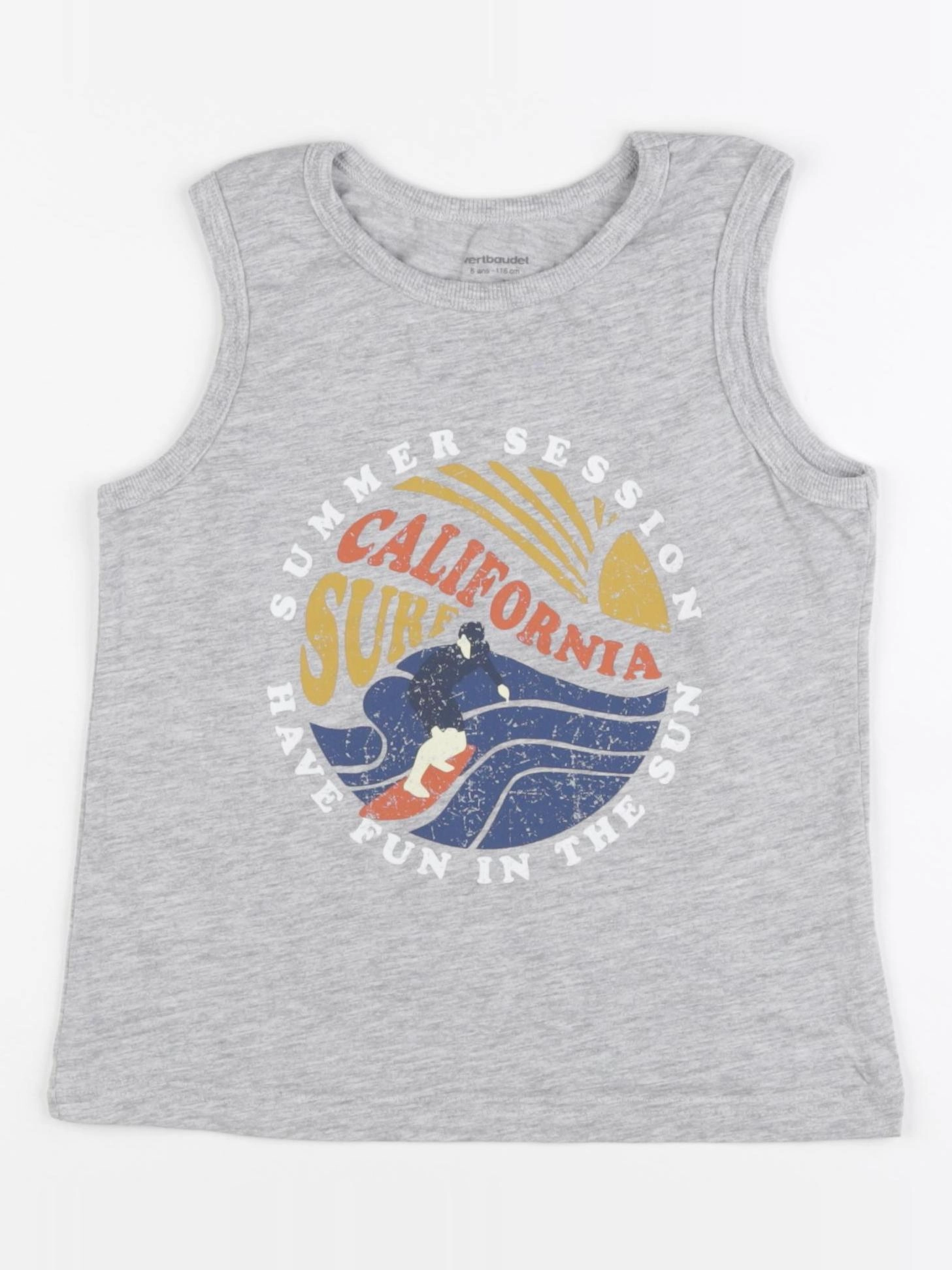 Vertbaudet - débardeur gris - 6 ans