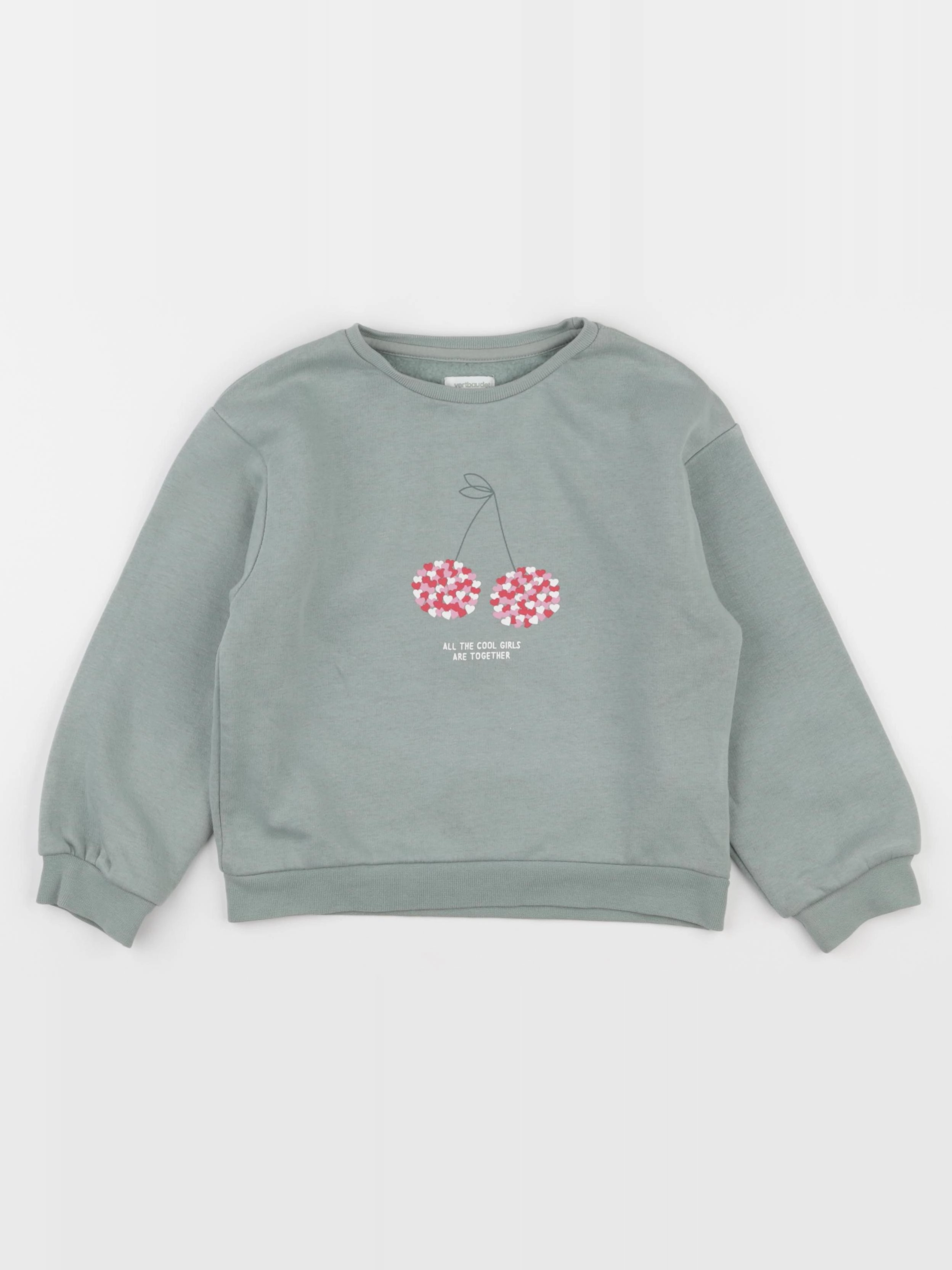 Vertbaudet - sweat vert - 6 ans