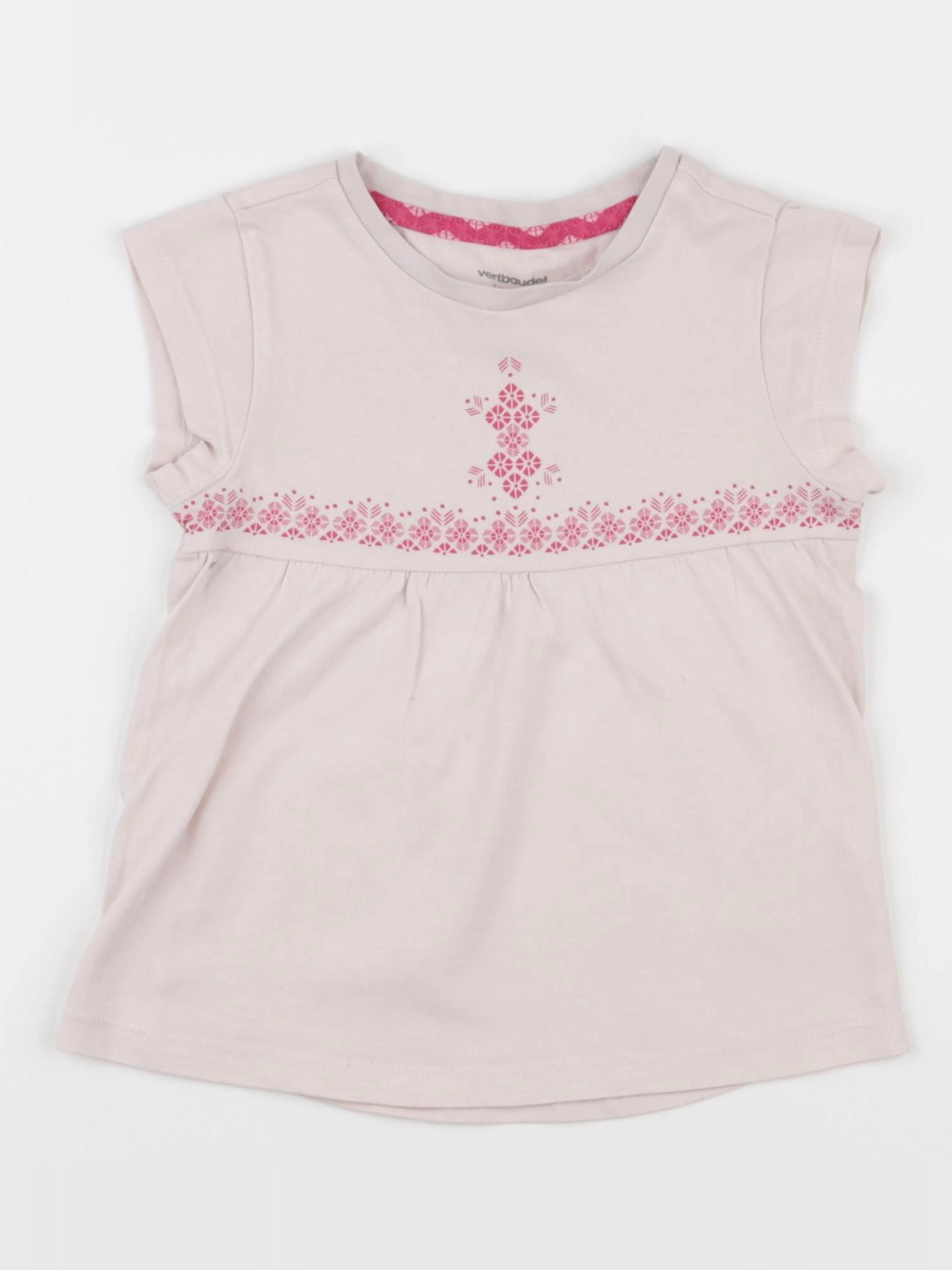 Vertbaudet - tee-shirt rose - 3 ans