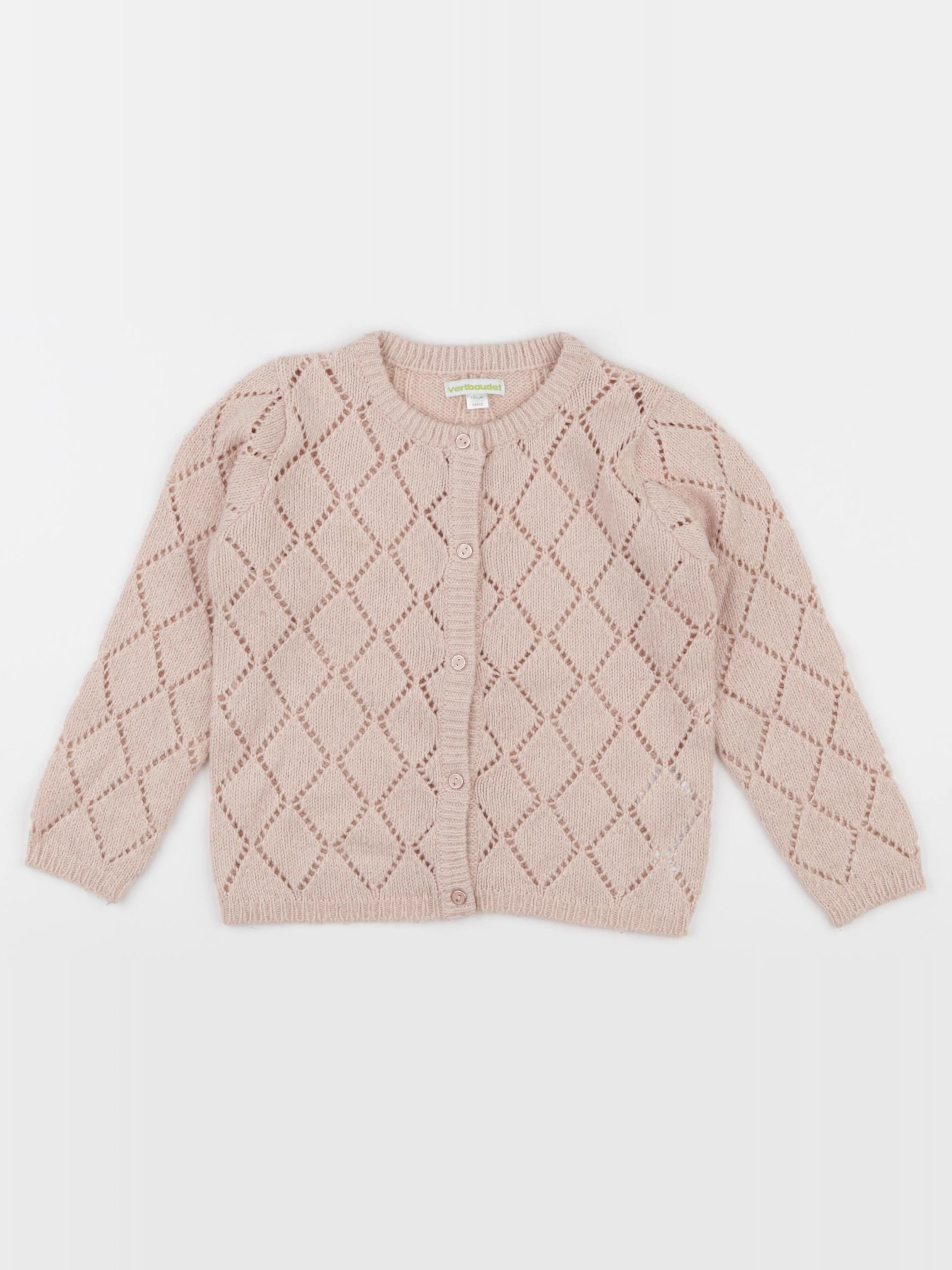Vertbaudet - gilet or, rose - 4 ans