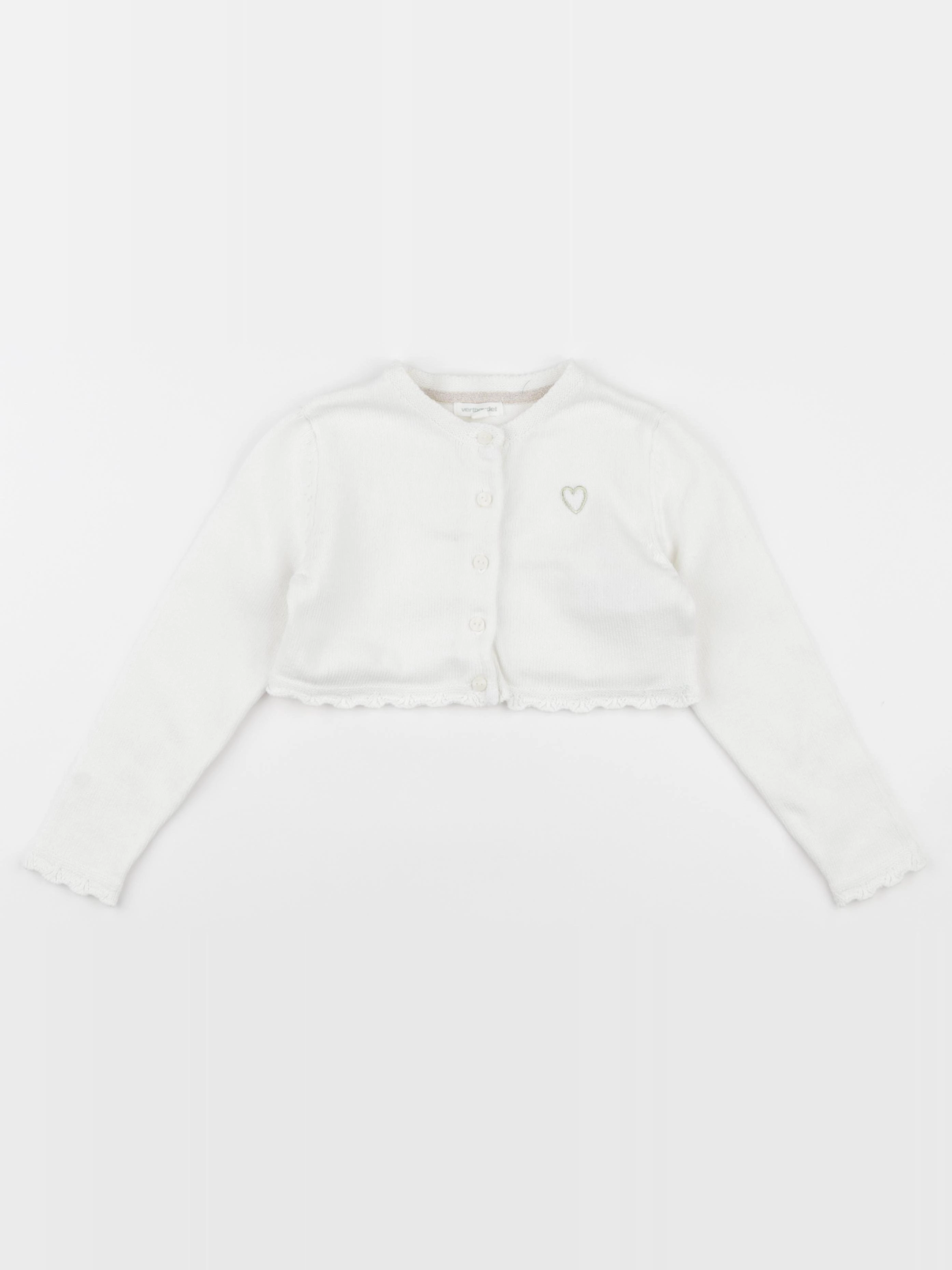 Vertbaudet - gilet blanc - 6 ans