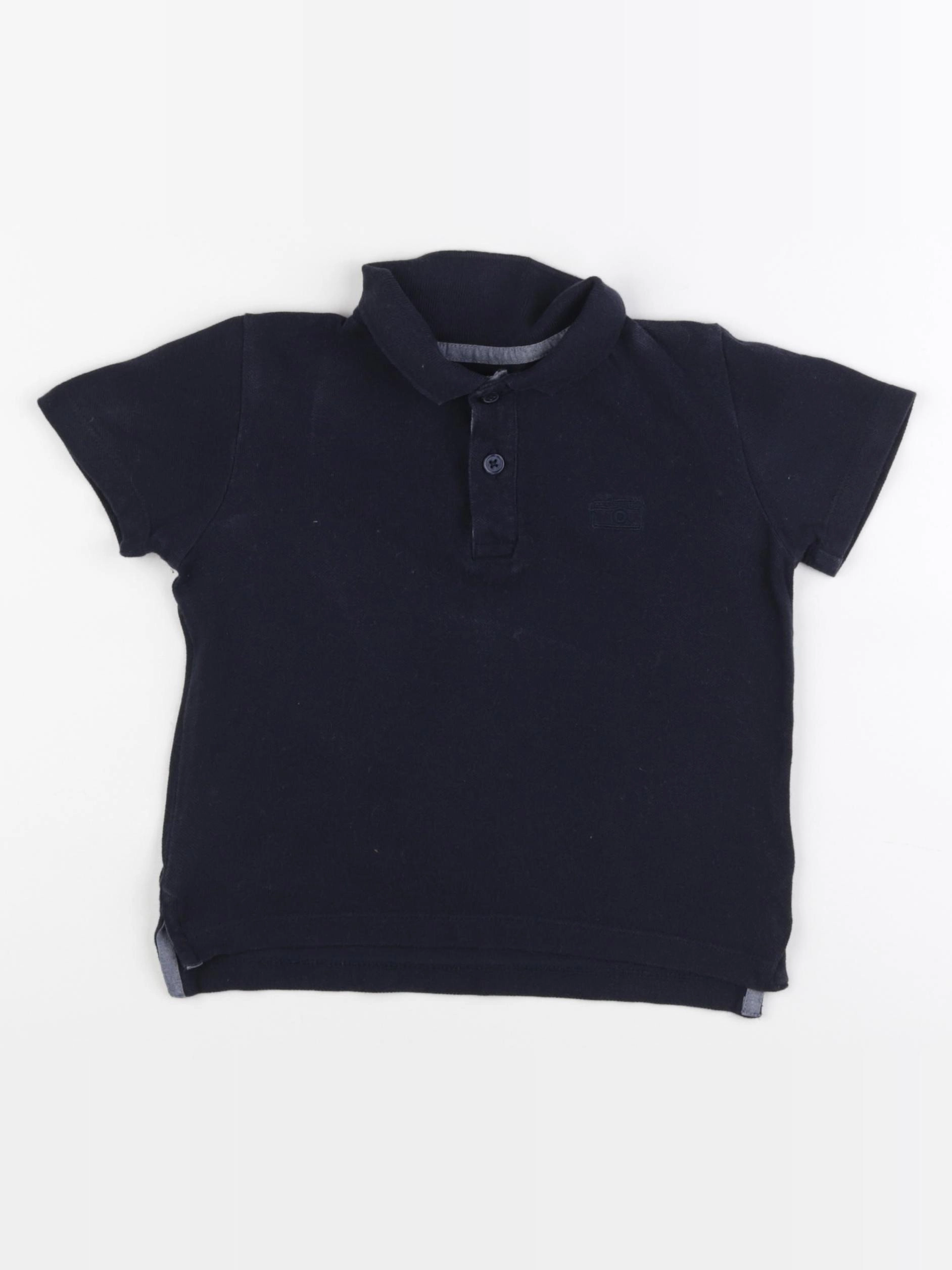Monoprix - polo bleu - 4 ans