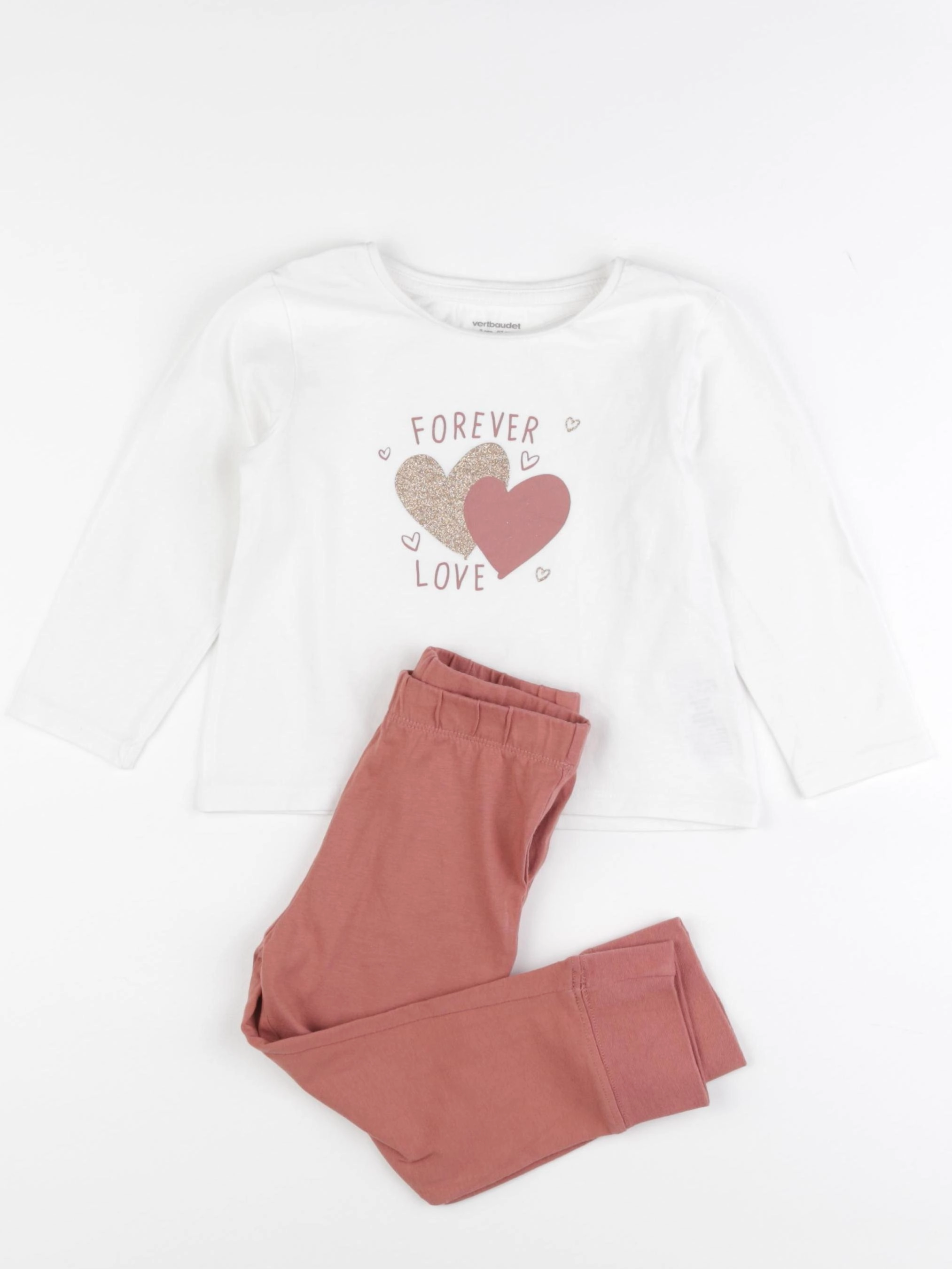 Vertbaudet - pyjama coton rose - 3 ans