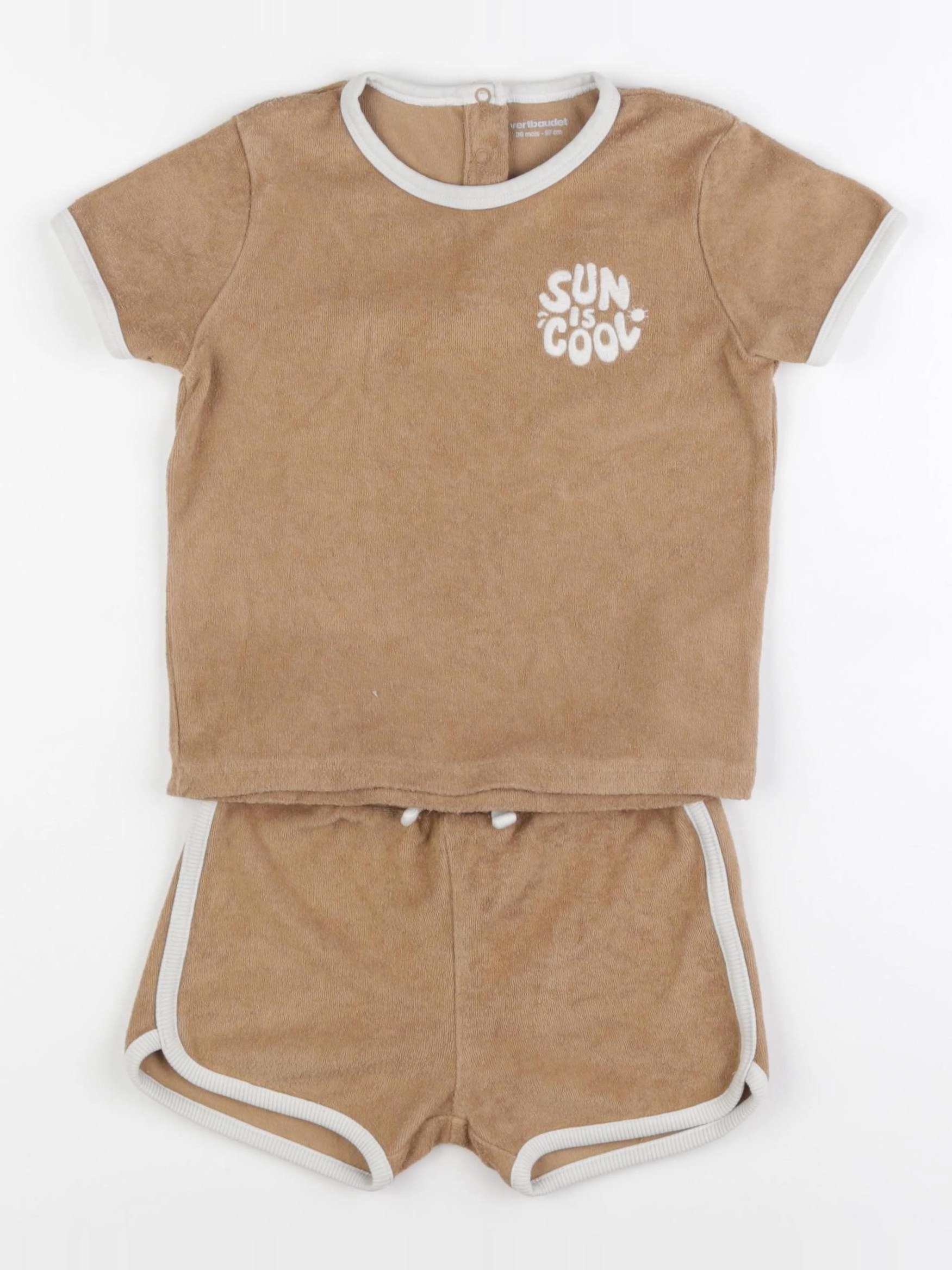 Vertbaudet - ensemble marron - 36 mois
