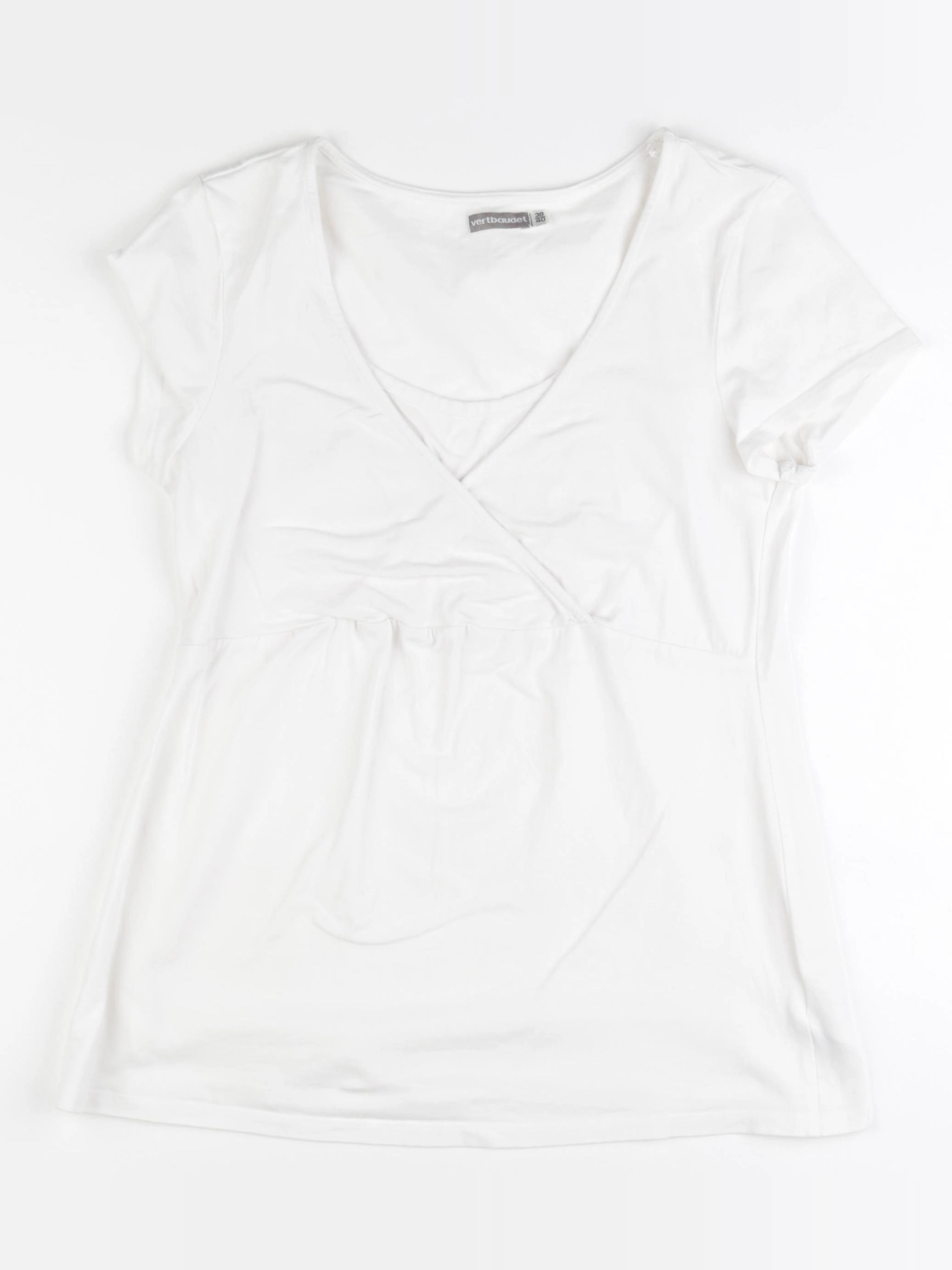 Vertbaudet - tee-shirt allaitement blanc - 38 à 40
