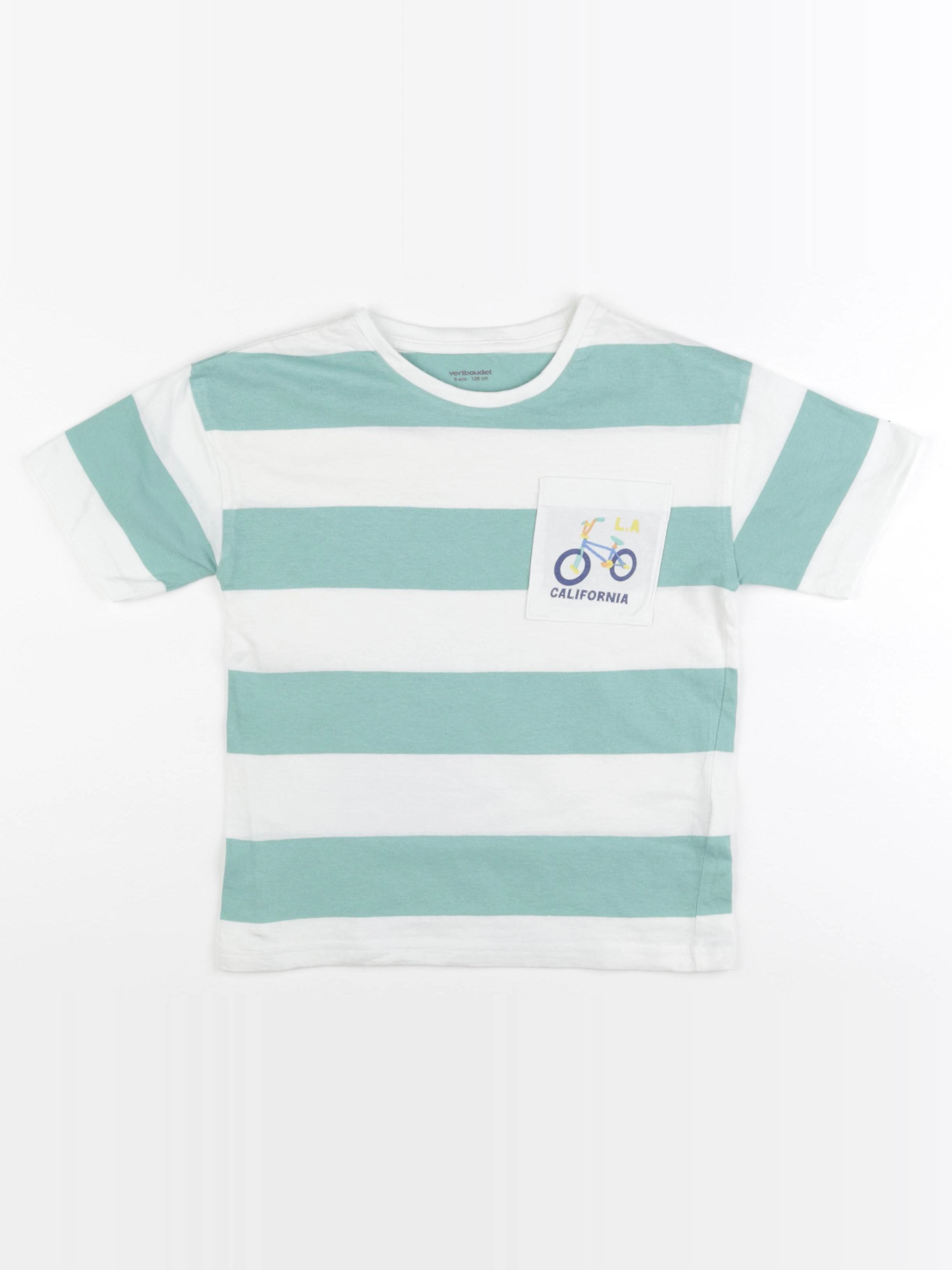 Vertbaudet - tee-shirt vert - 8 ans