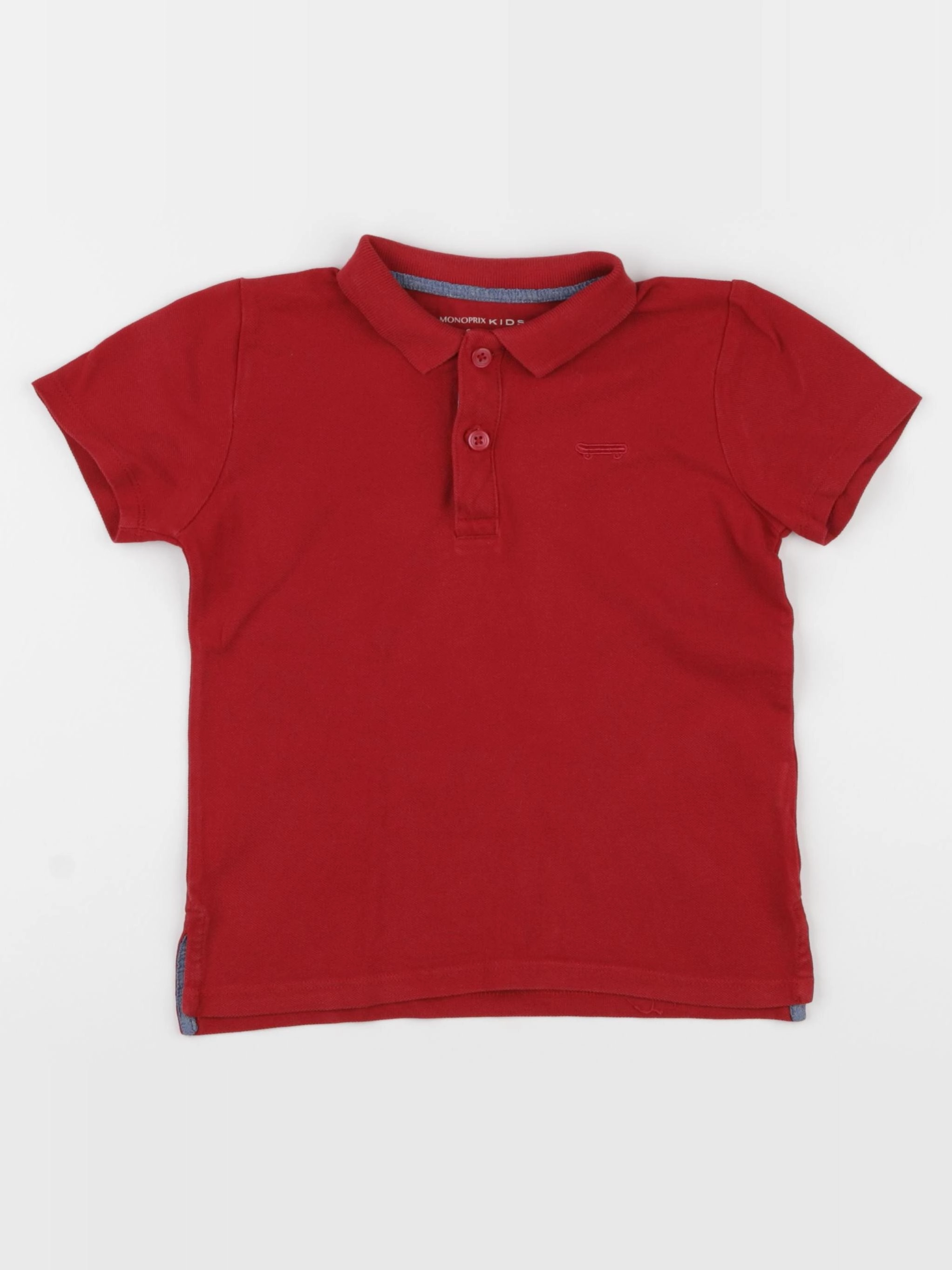 Monoprix - polo rouge - 4 ans