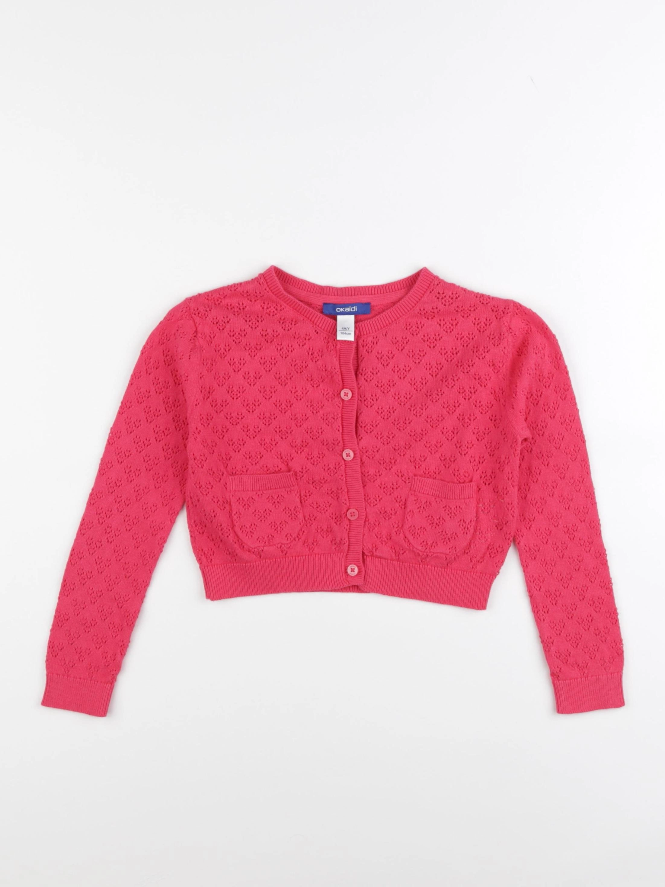 Okaidi - gilet rose - 4 ans