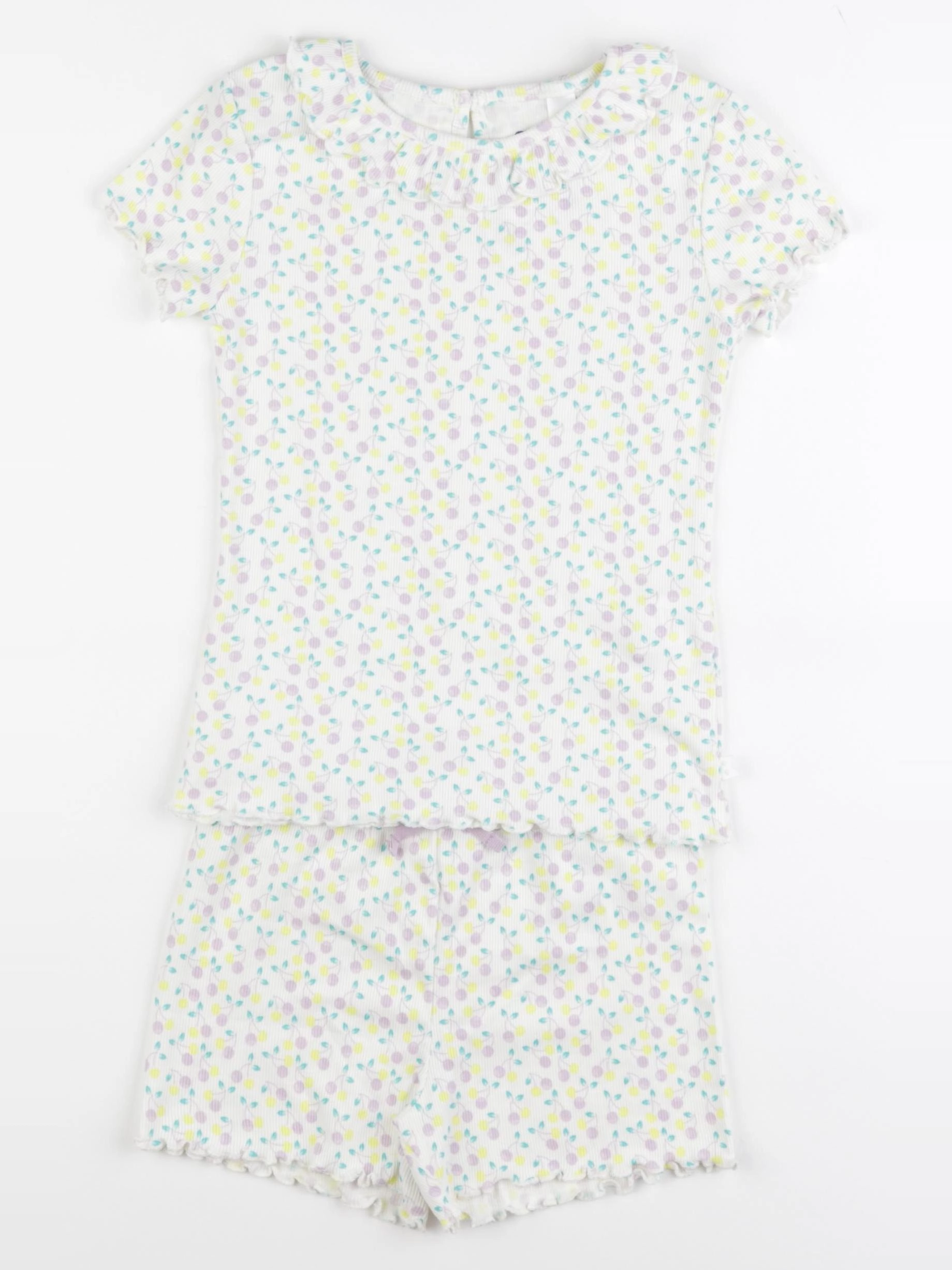 Okaidi - pyjama coton violet, jaune, vert - 5 ans