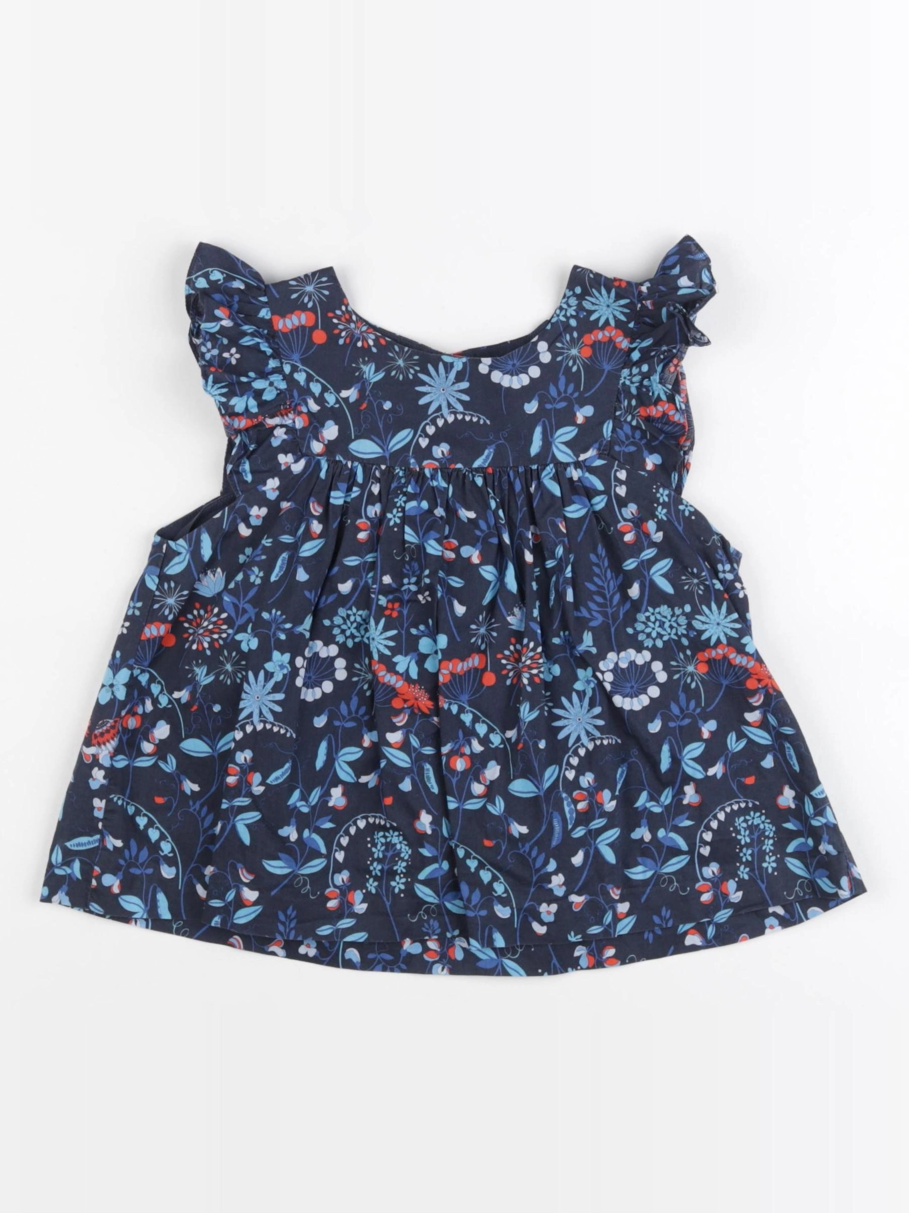 Jacadi - blouse liberty bleu - 5 ans