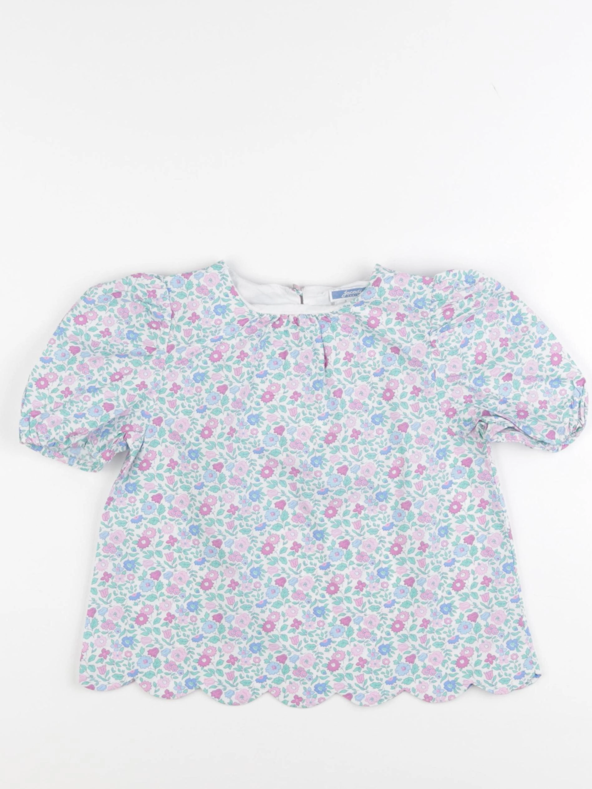 Jacadi - blouse liberty bleu, rose - 5 ans