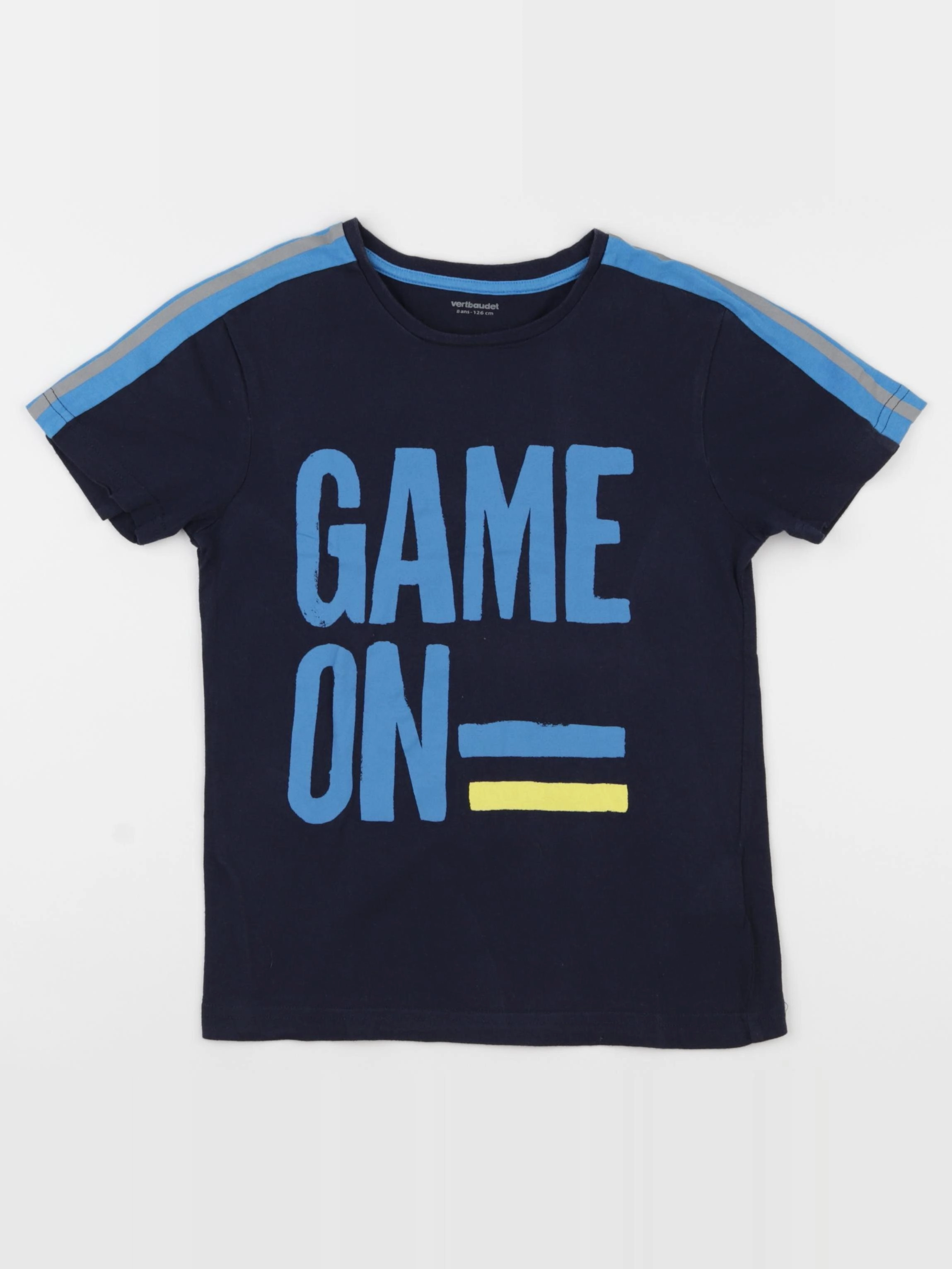 Vertbaudet - tee-shirt bleu - 8 ans