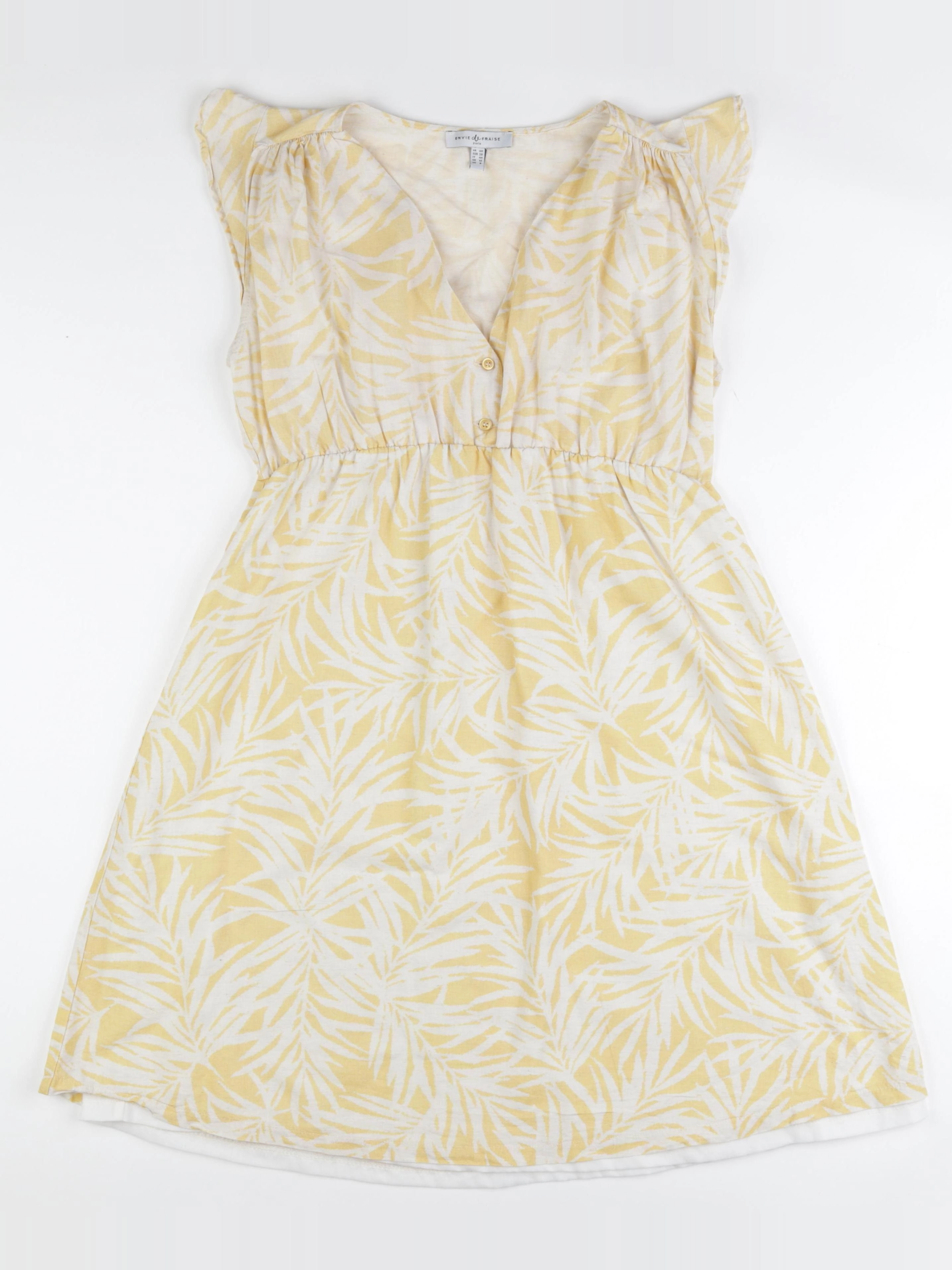 Envie de fraise - robe allaitement jaune, blanc - 40