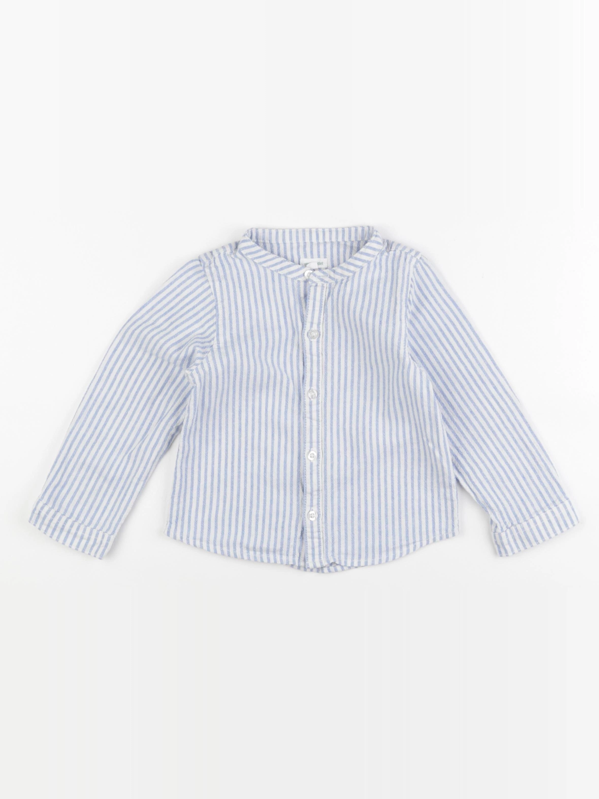Vertbaudet - chemise bleu, blanc - 36 mois