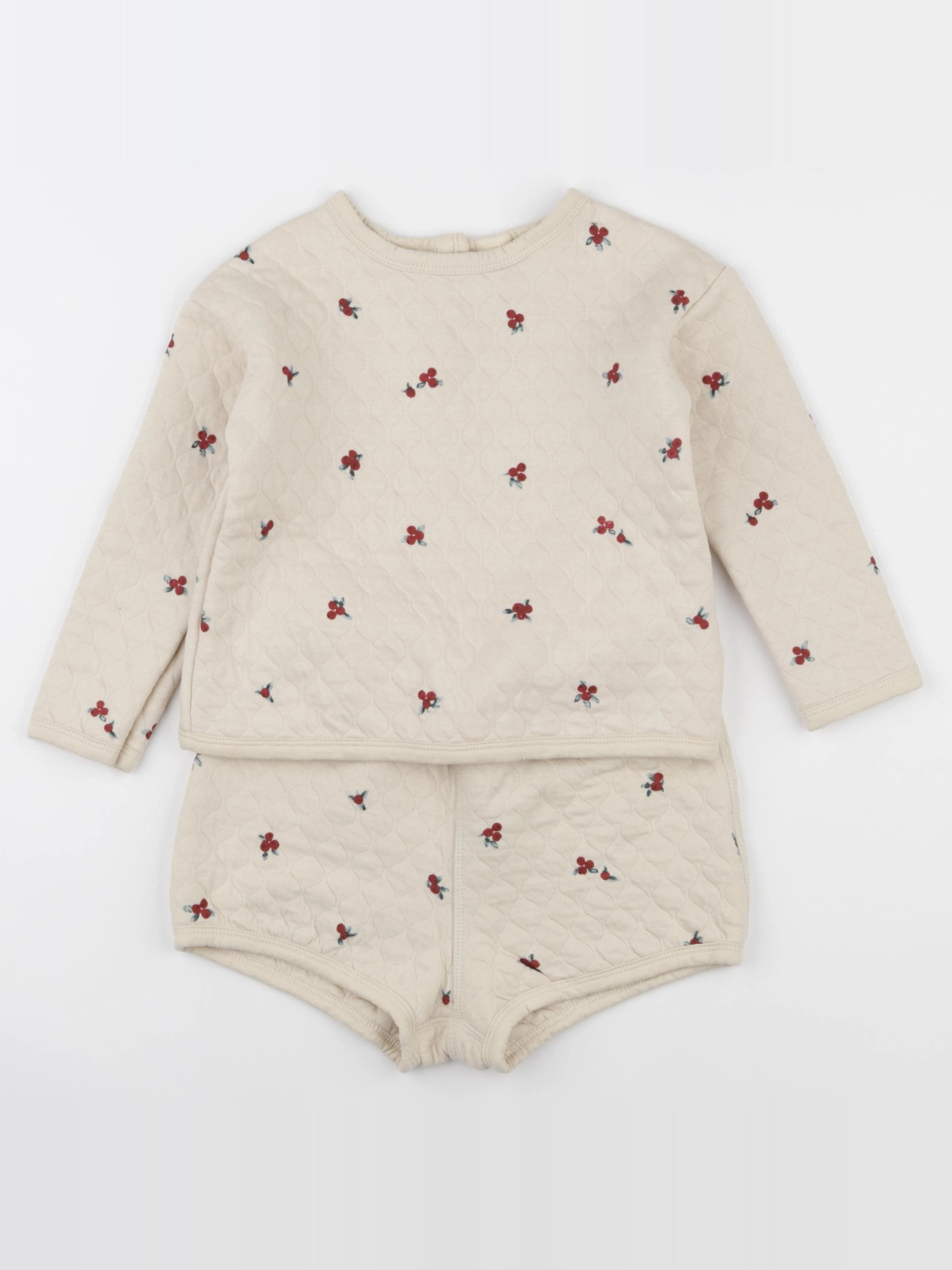H&M - ensemble beige - 3/4 ans