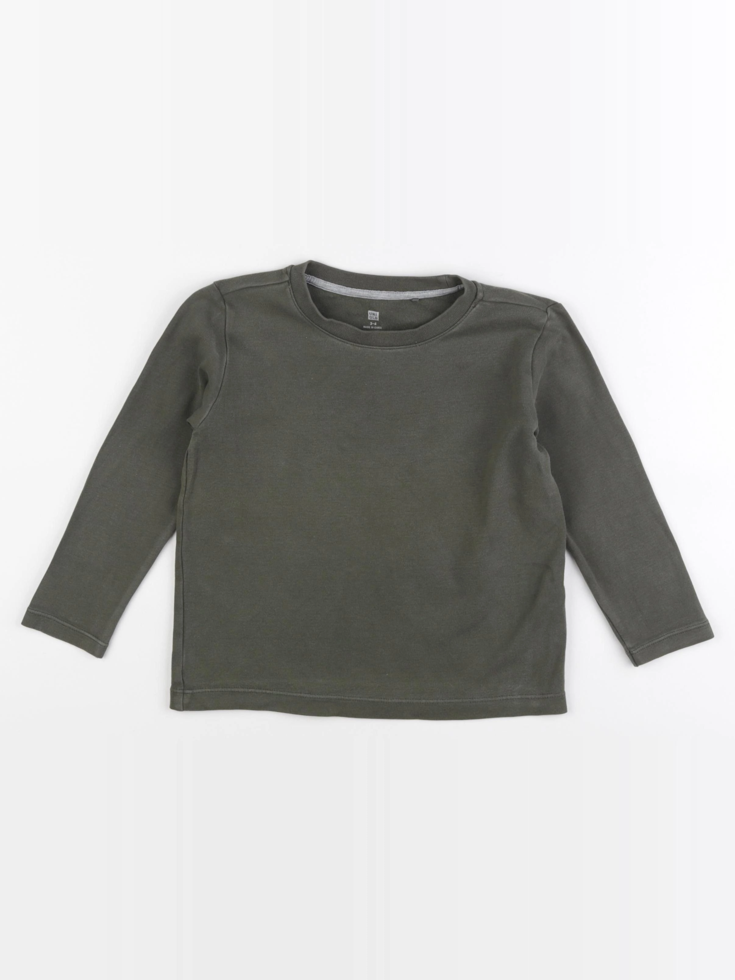 Uniqlo - tee-shirt vert - 3/4 ans
