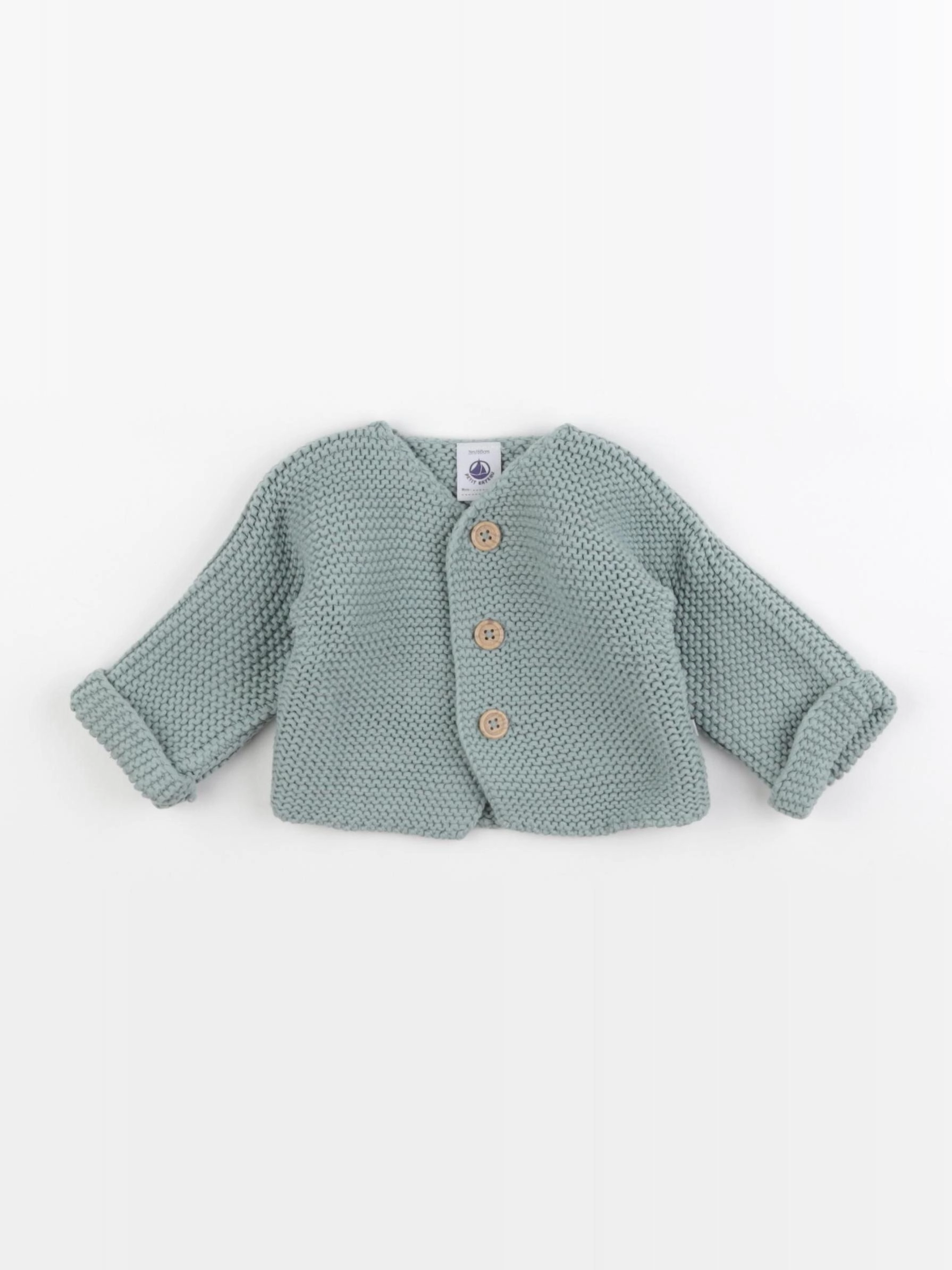 Petit Bateau - gilet bleu - 3 mois