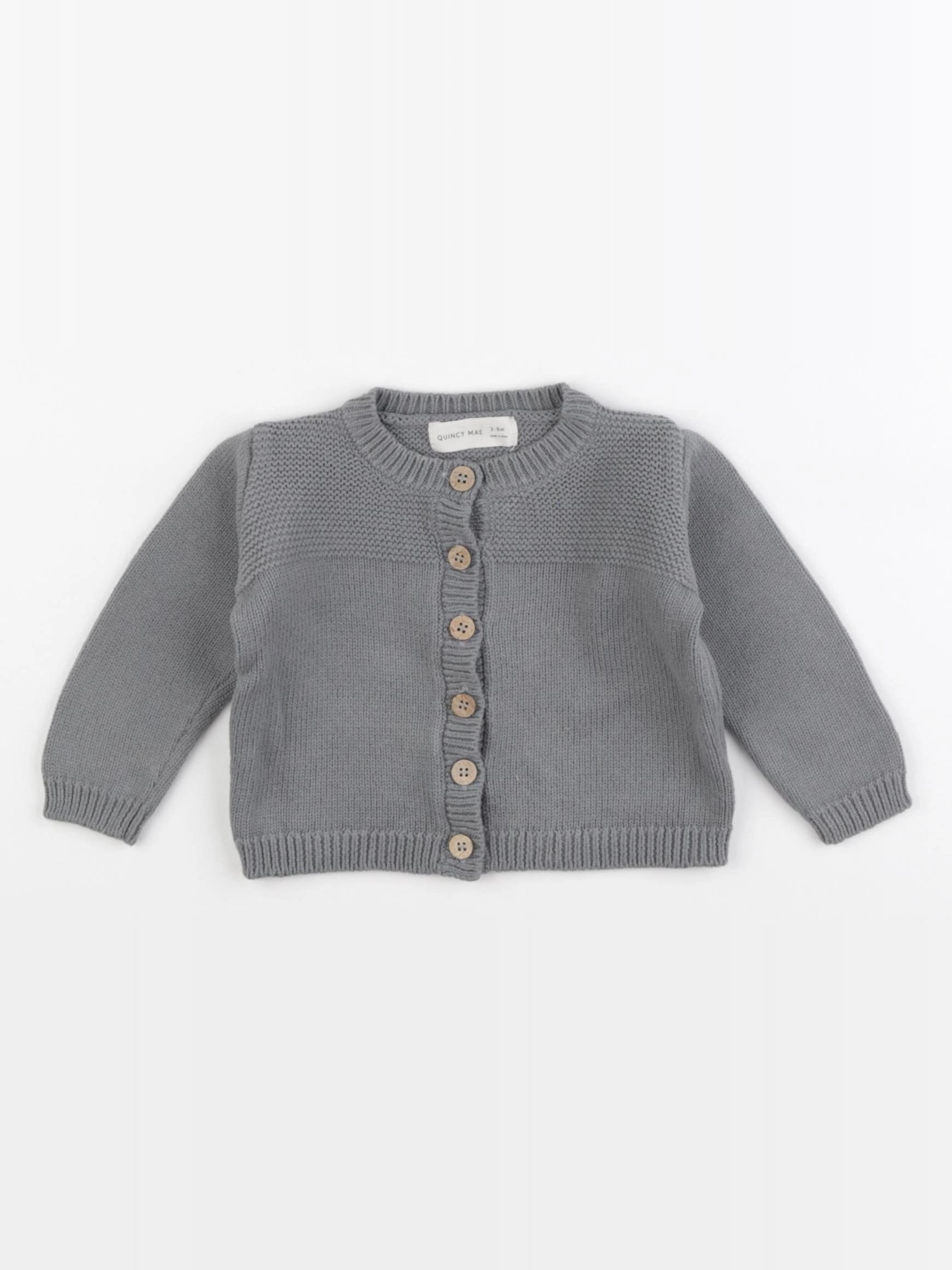 Quincy Mae - gilet gris - 3/6 mois