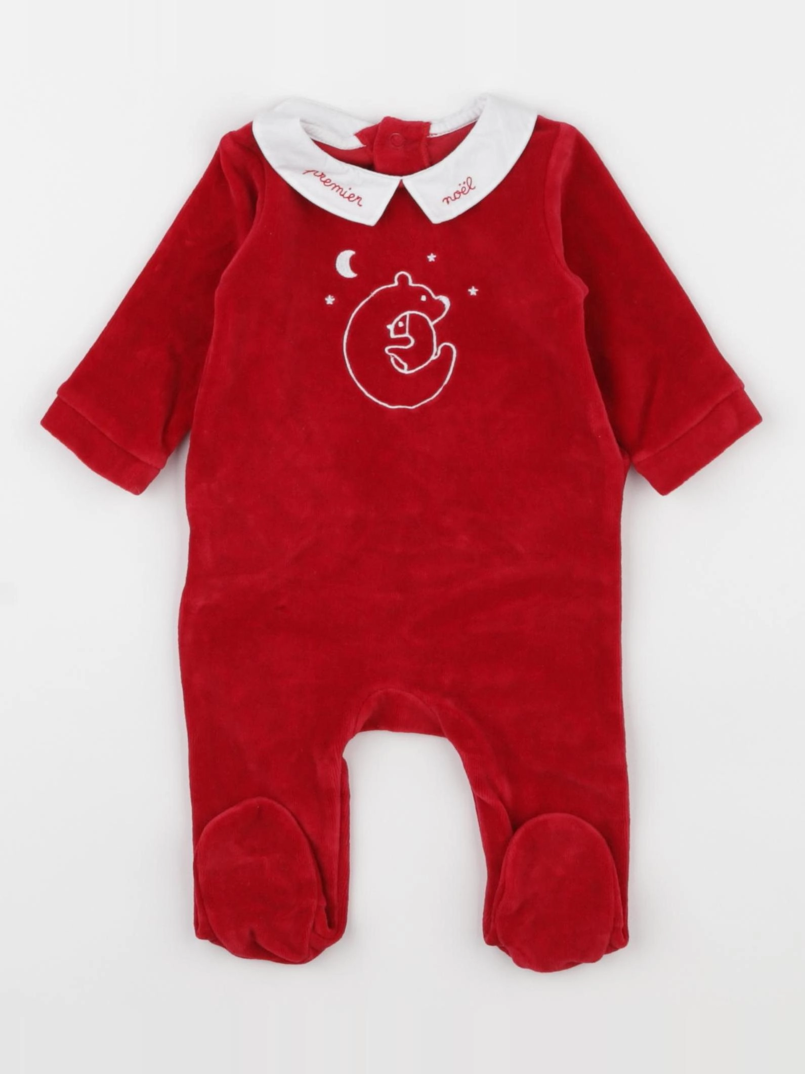 Jacadi - pyjama velours rouge - 1 mois