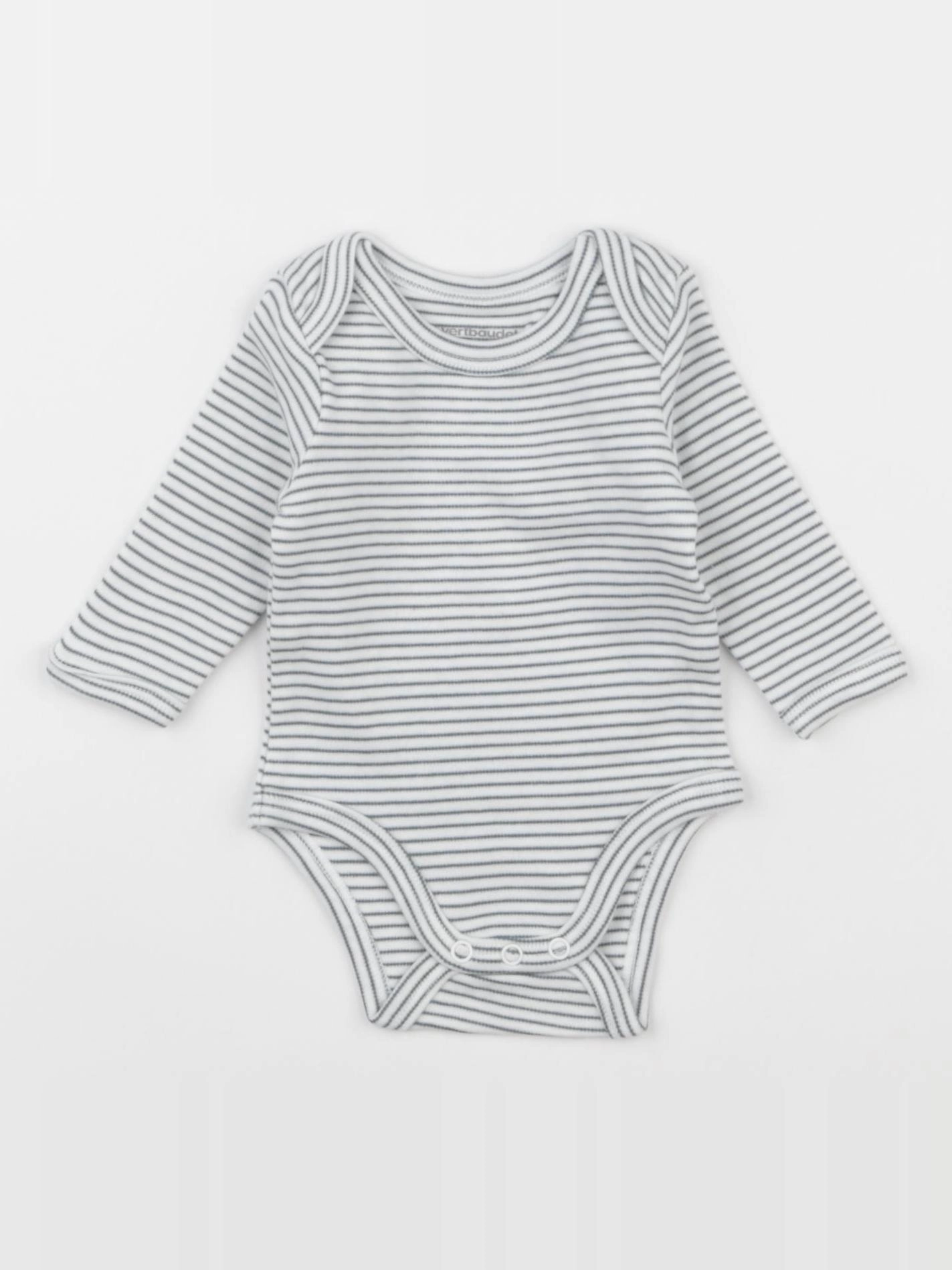 Vertbaudet - body bleu, blanc - 1 mois