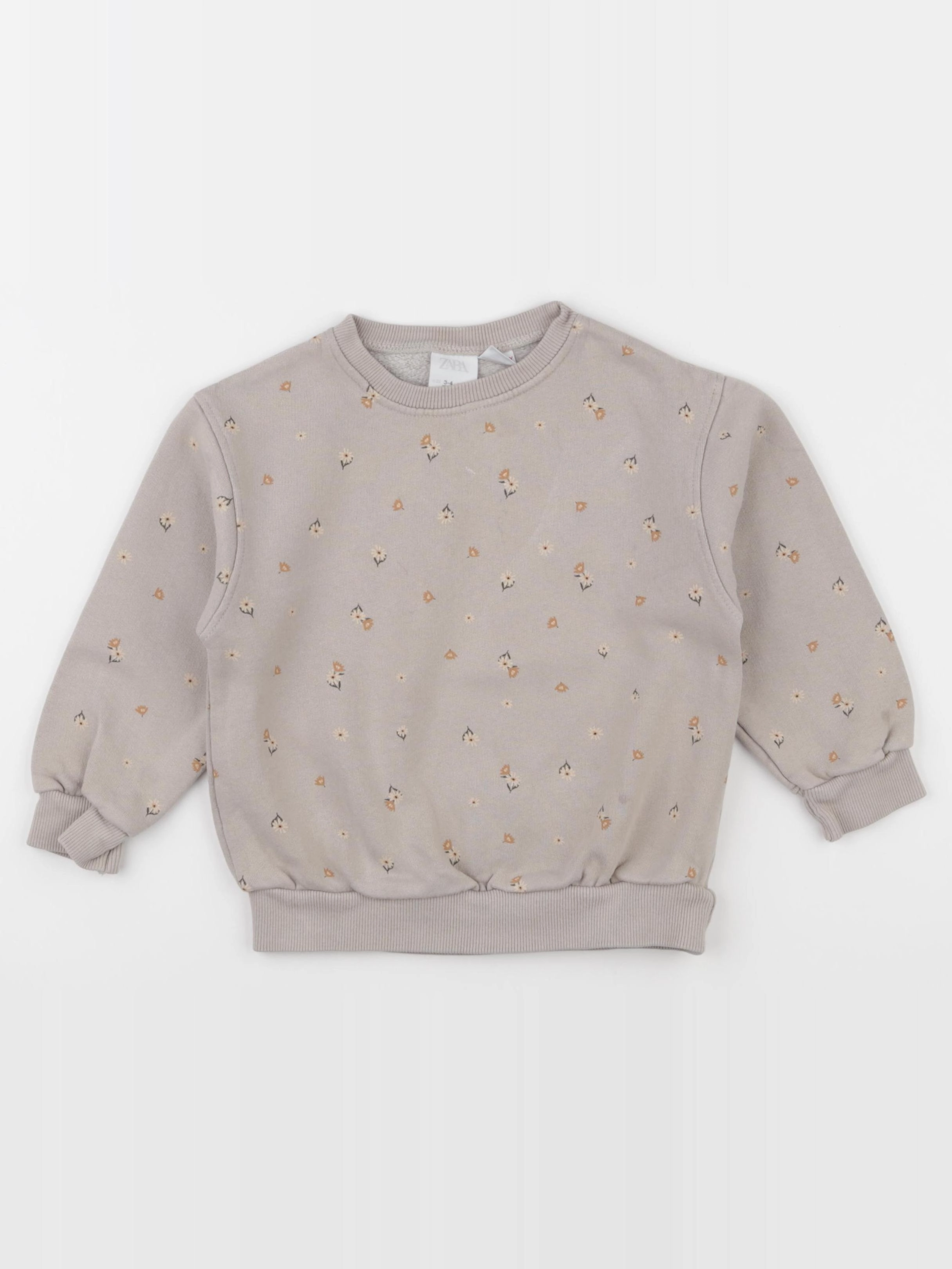 Zara - sweat beige - 3/4 ans