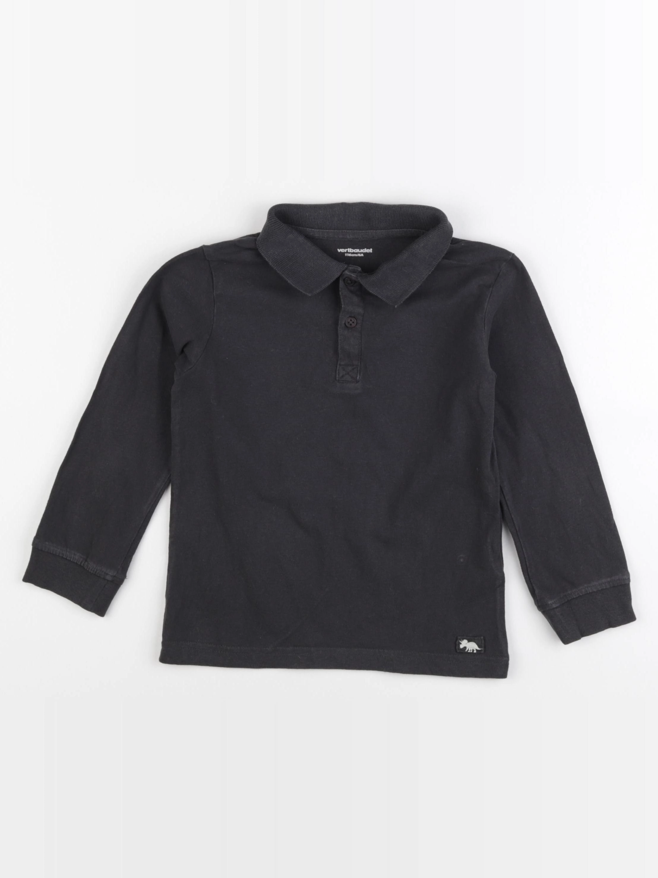Vertbaudet - polo gris - 6 ans