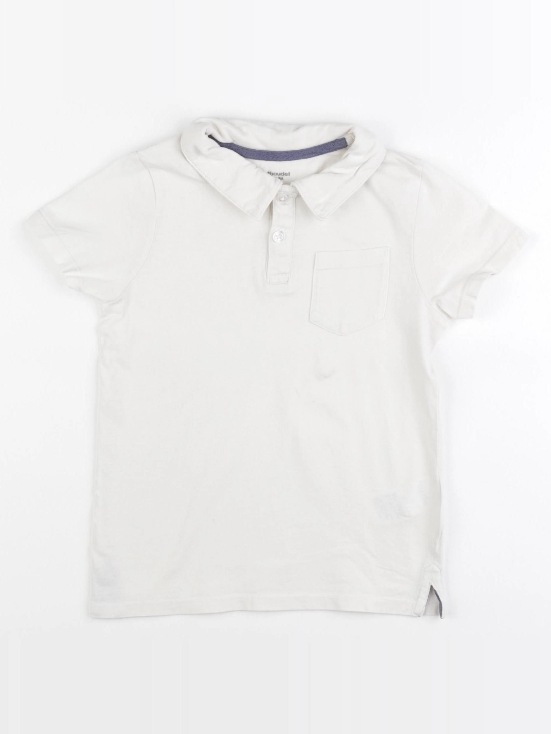 Vertbaudet - polo blanc - 6 ans