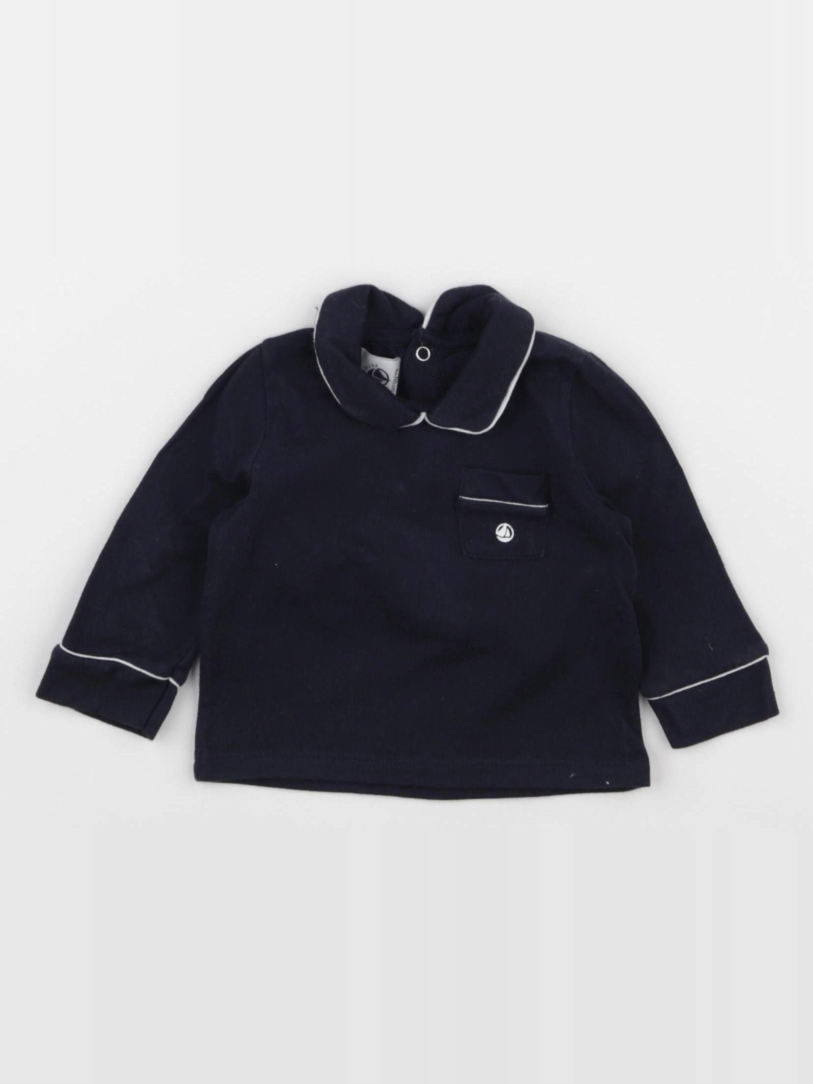 Petit Bateau - tee-shirt bleu - 3 mois