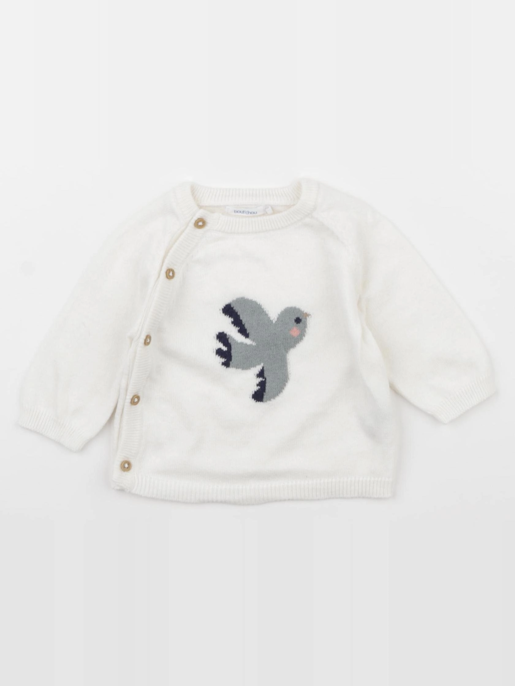 Boutchou - pull blanc - 1 mois